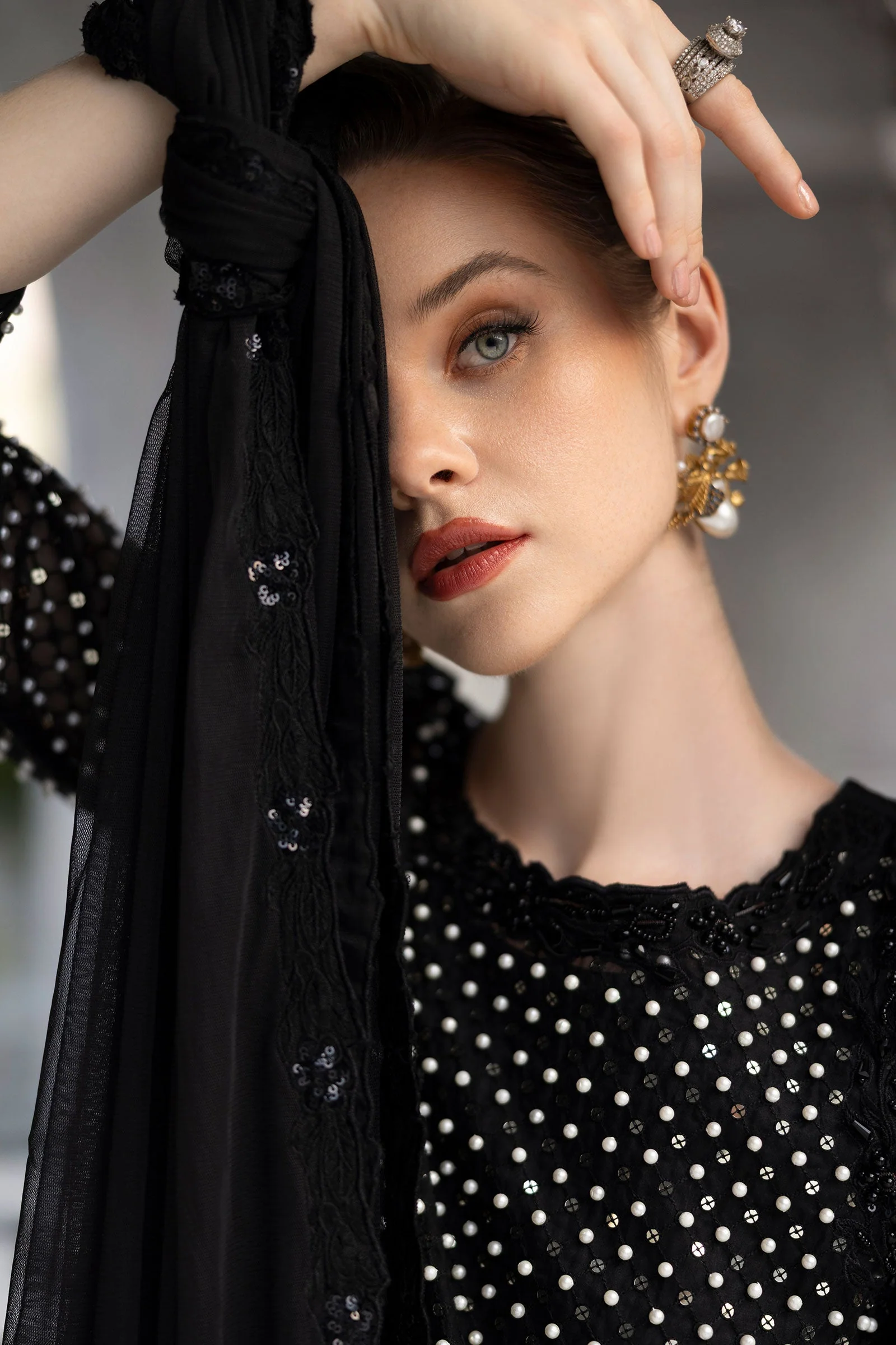 3 Piece Embroidered Organza Suit - Image 7
