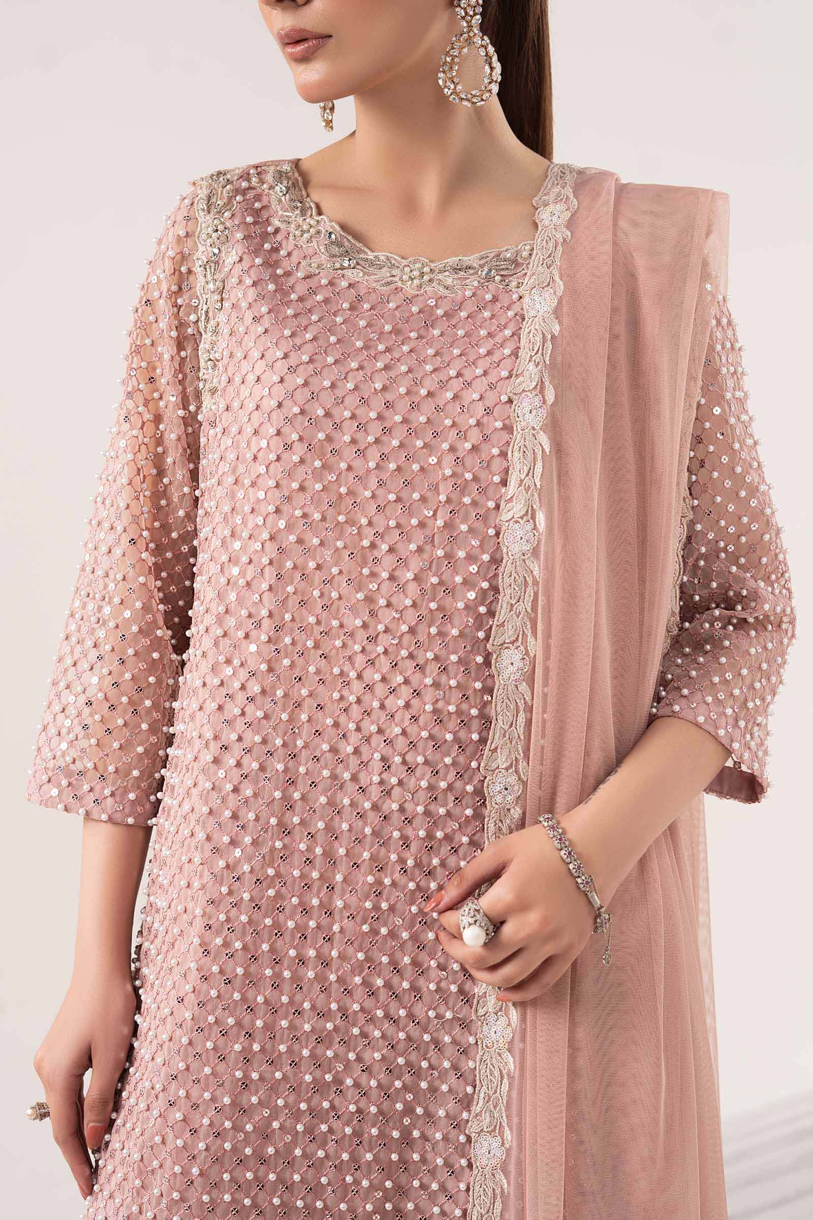 3 Piece Embroidered Organza Suit - Image 3