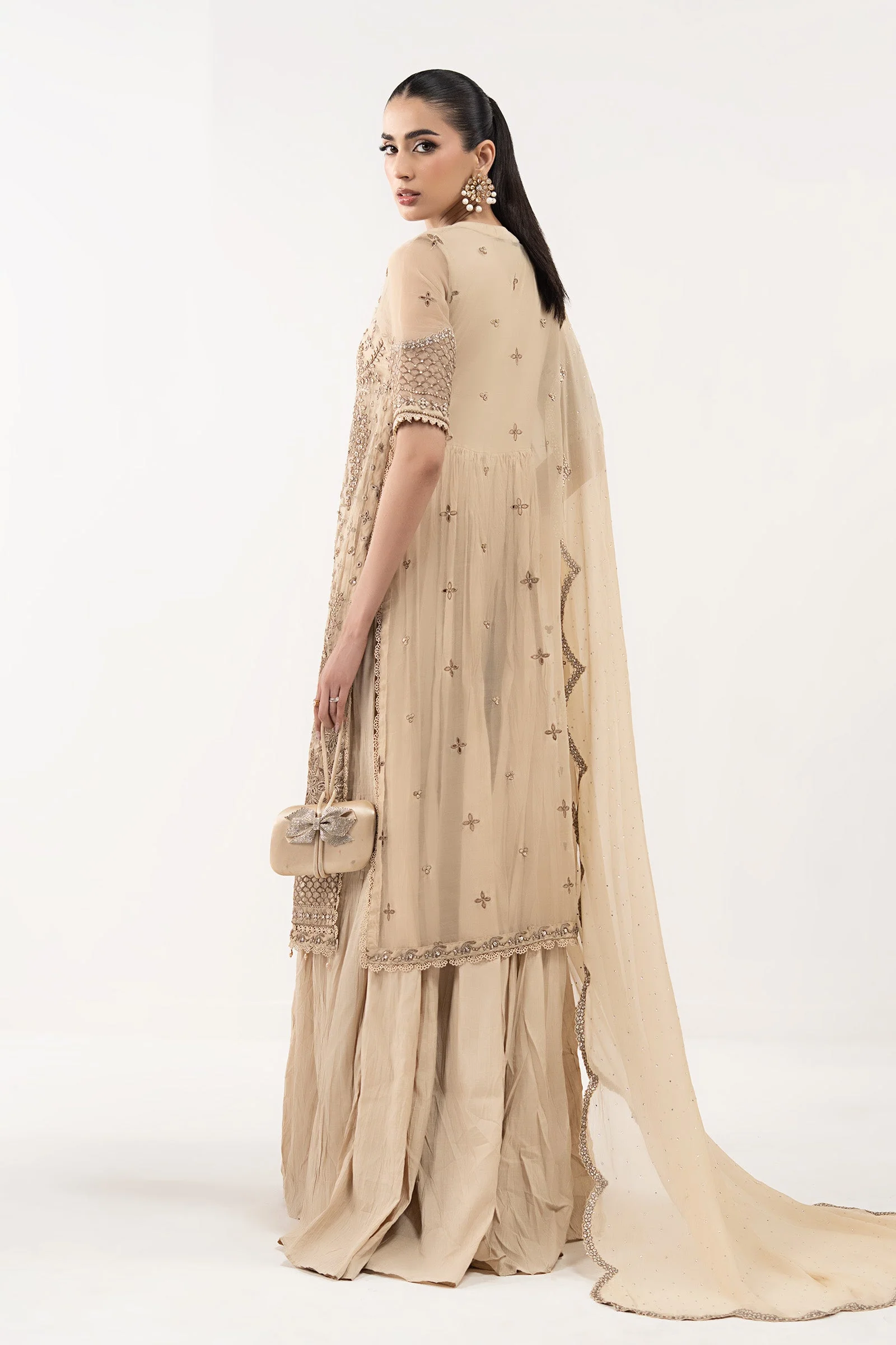 3 Piece Embroidered Organza Suit - Image 7
