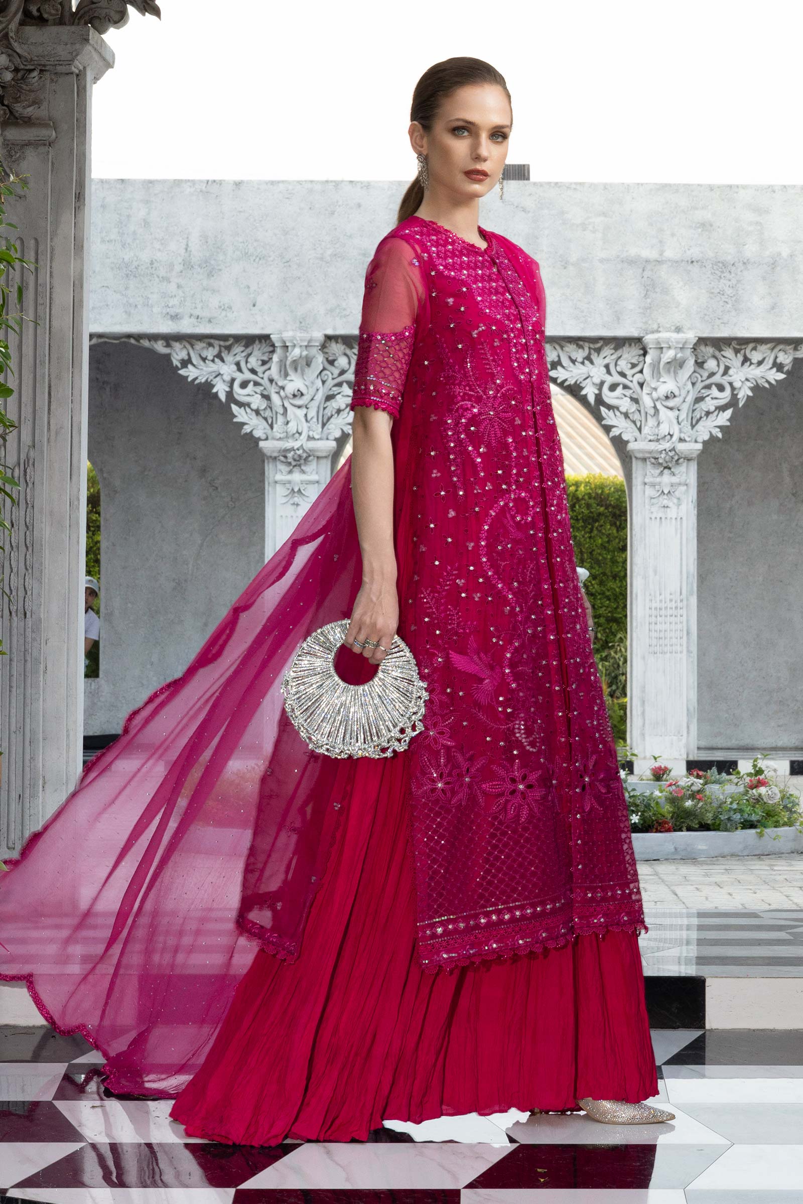 3 Piece Embroidered Organza Suit - Image 7