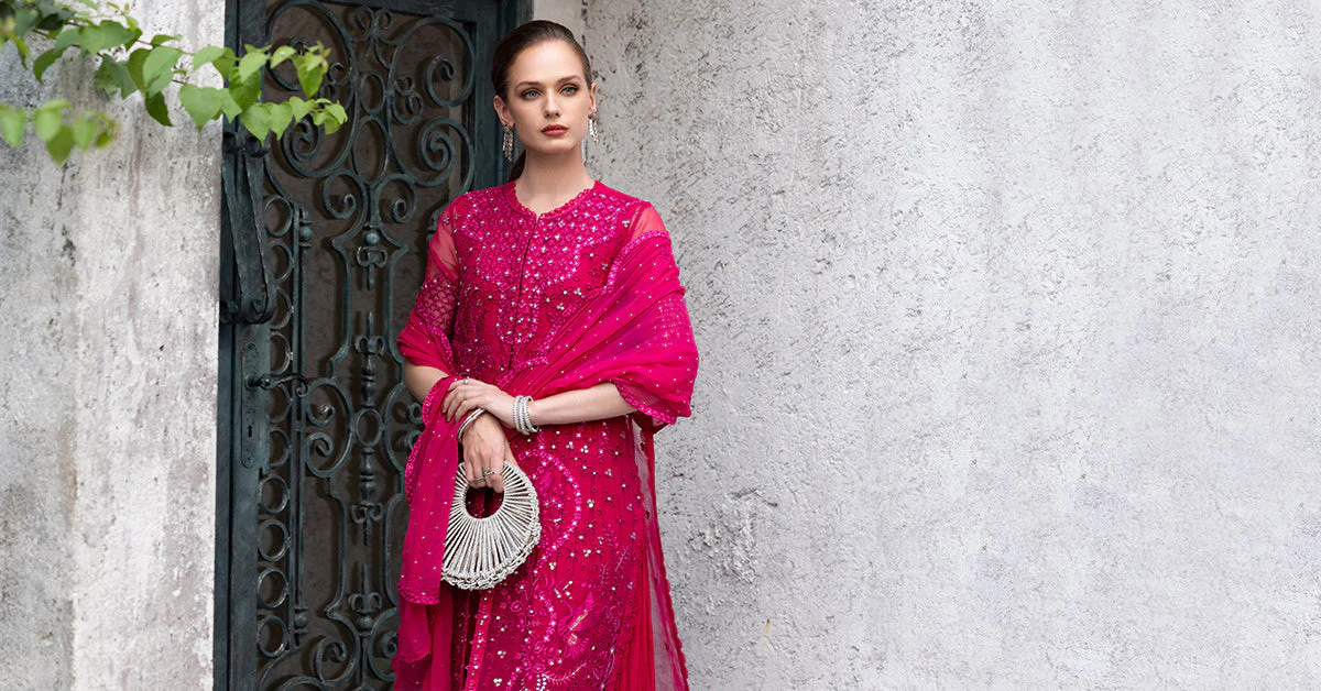 3 Piece Embroidered Organza Suit - Image 9