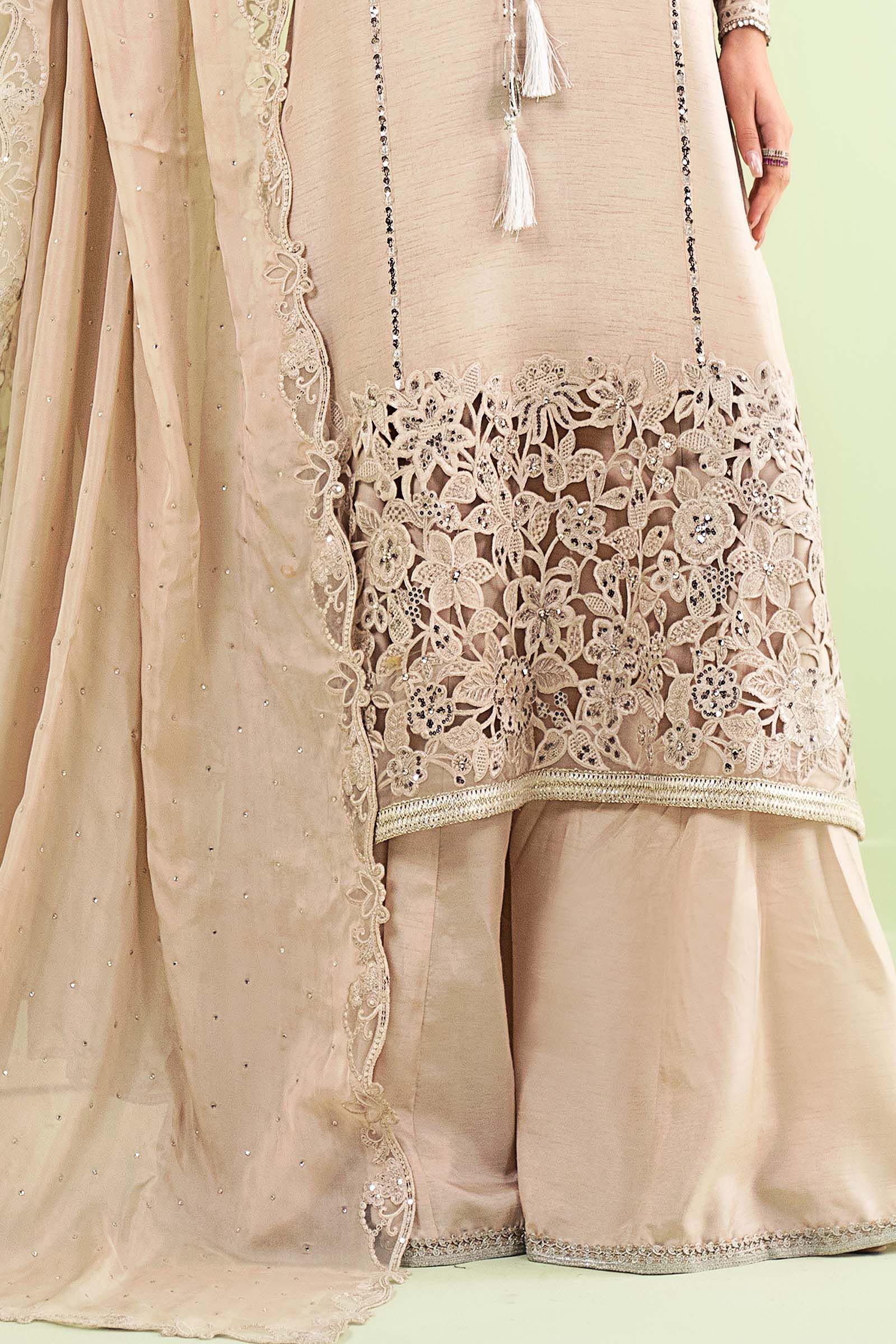 3 Piece Embroidered Raw Silk Suit - Image 6