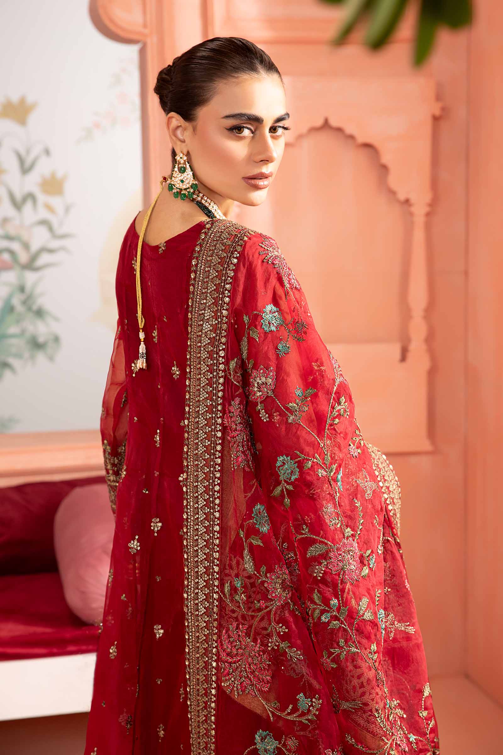 3 Piece Embroidered Organza Suit - Image 2