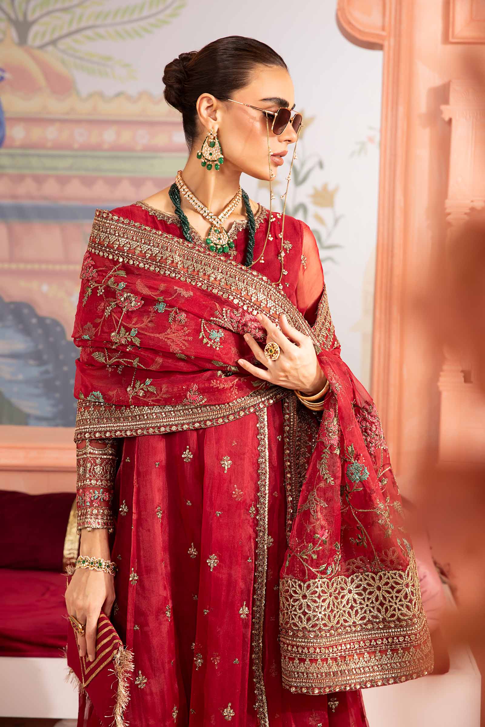 3 Piece Embroidered Organza Suit - Image 3