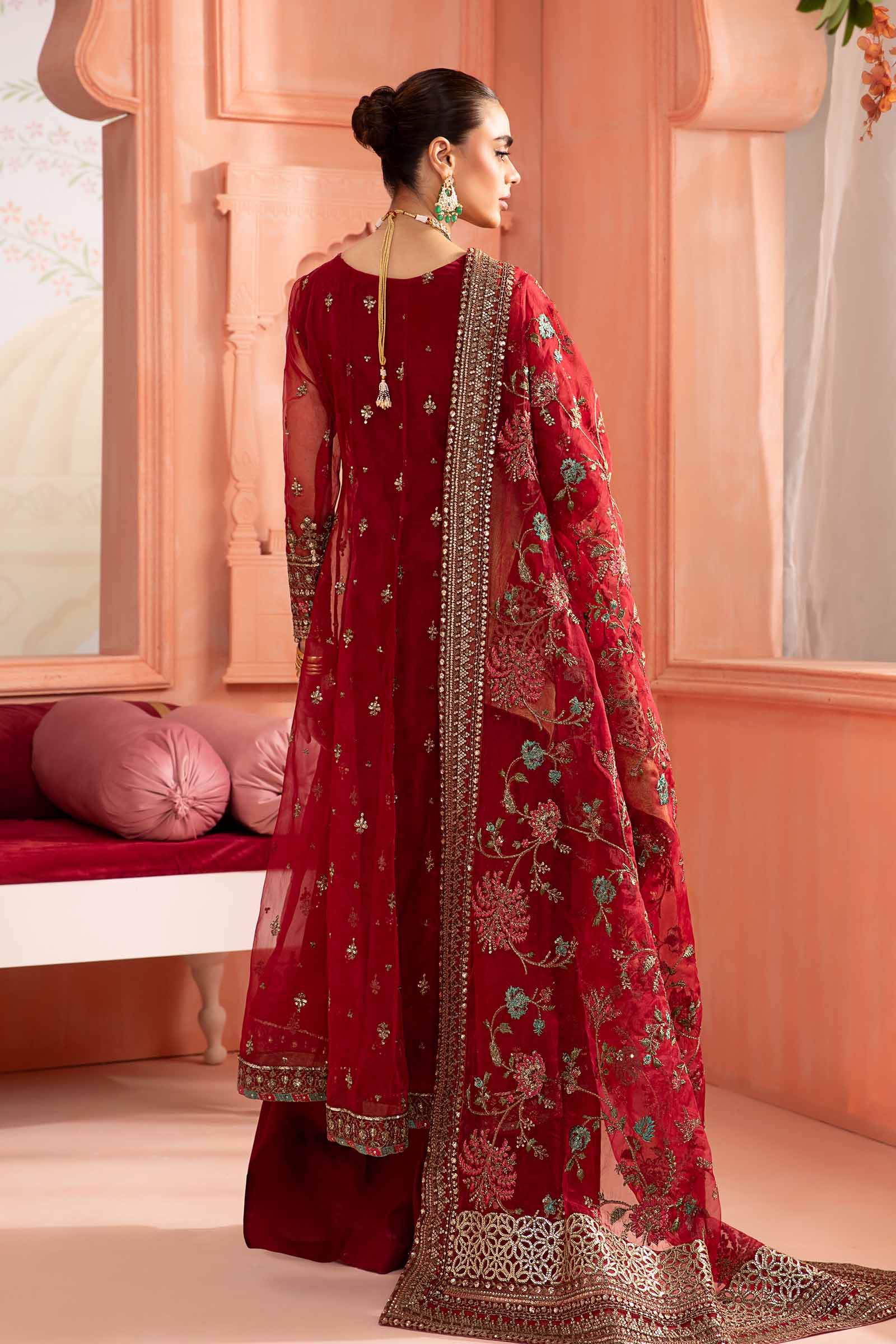 3 Piece Embroidered Organza Suit - Image 5