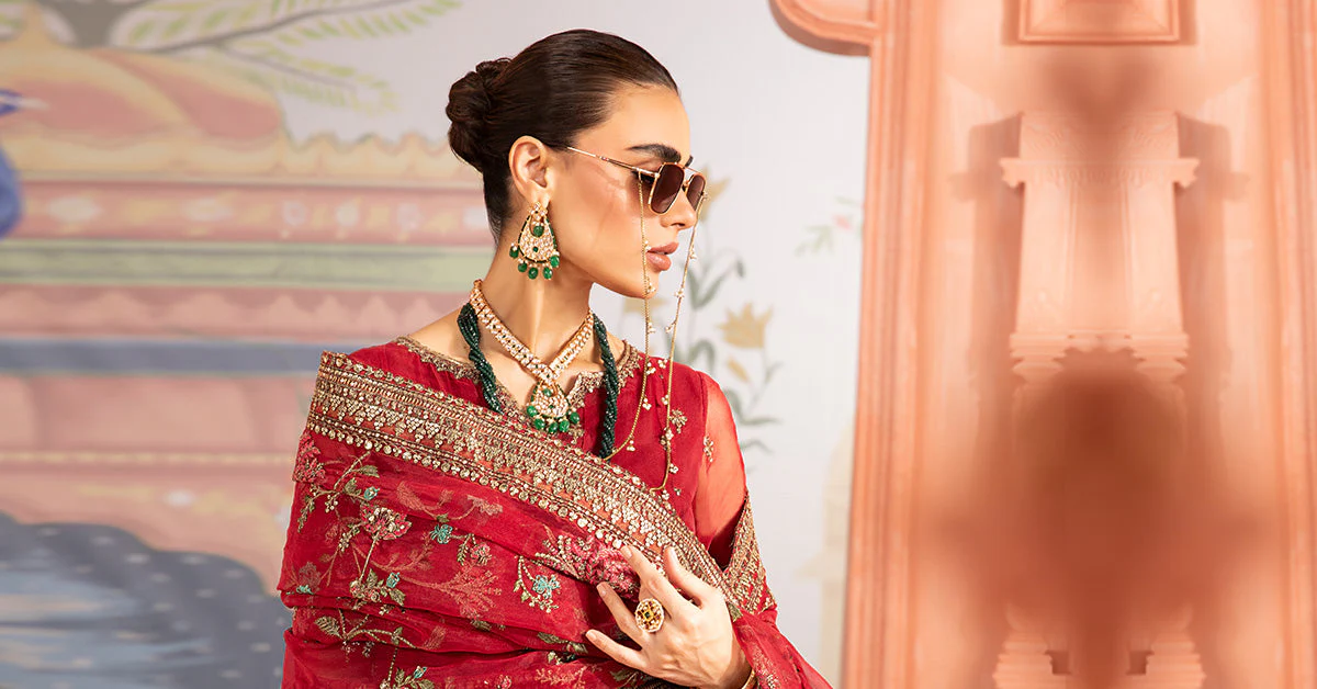 3 Piece Embroidered Organza Suit - Image 6