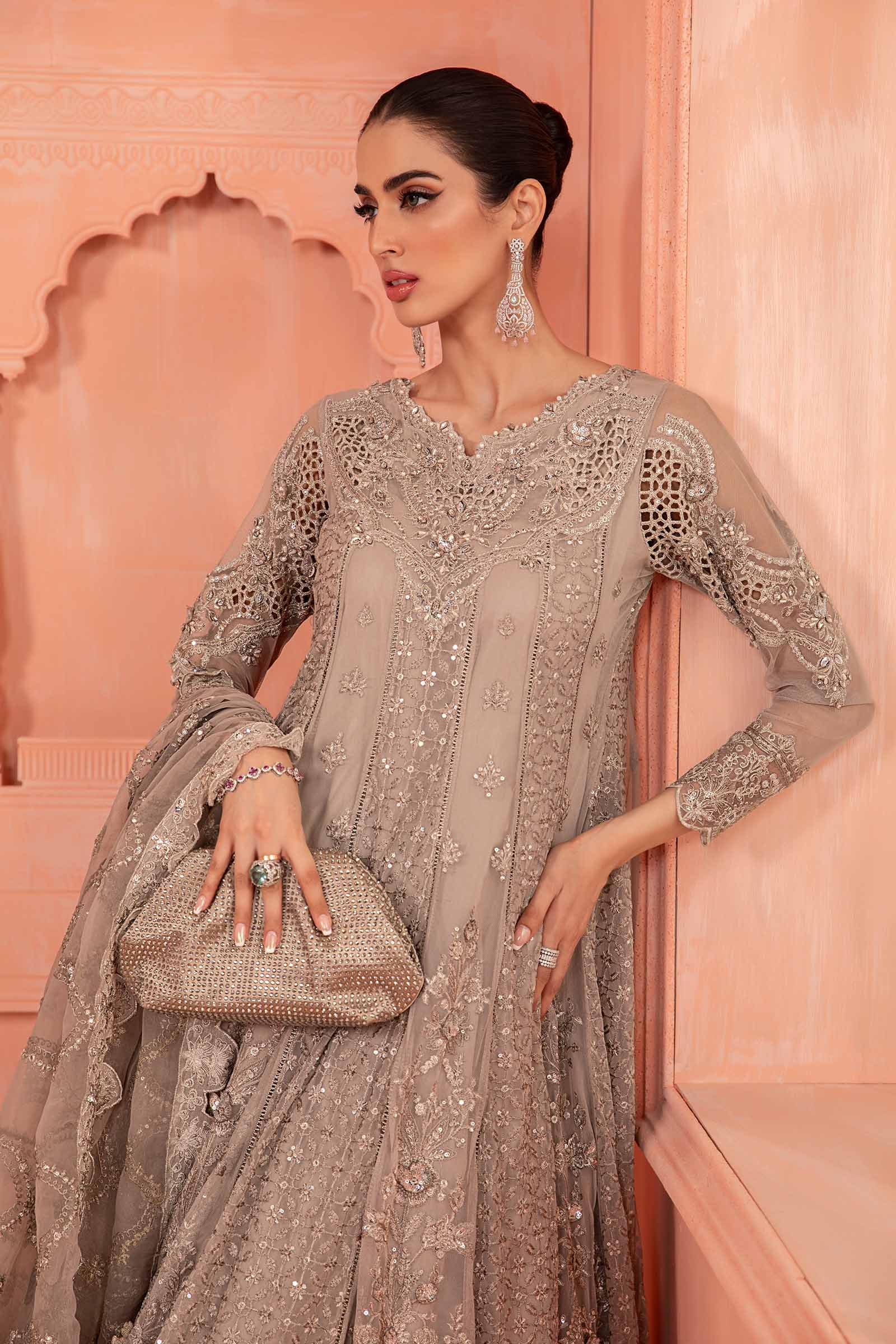 3 Piece Embroidered Net Suit - Image 2