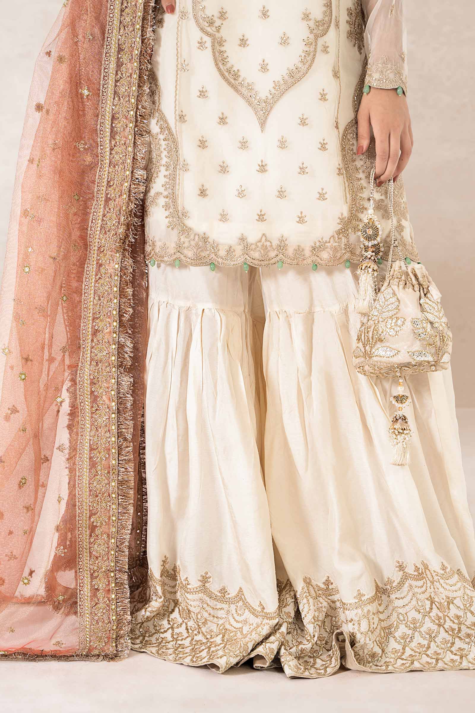 3 Piece Embroidered Bamber Raw Silk Suit - Image 4