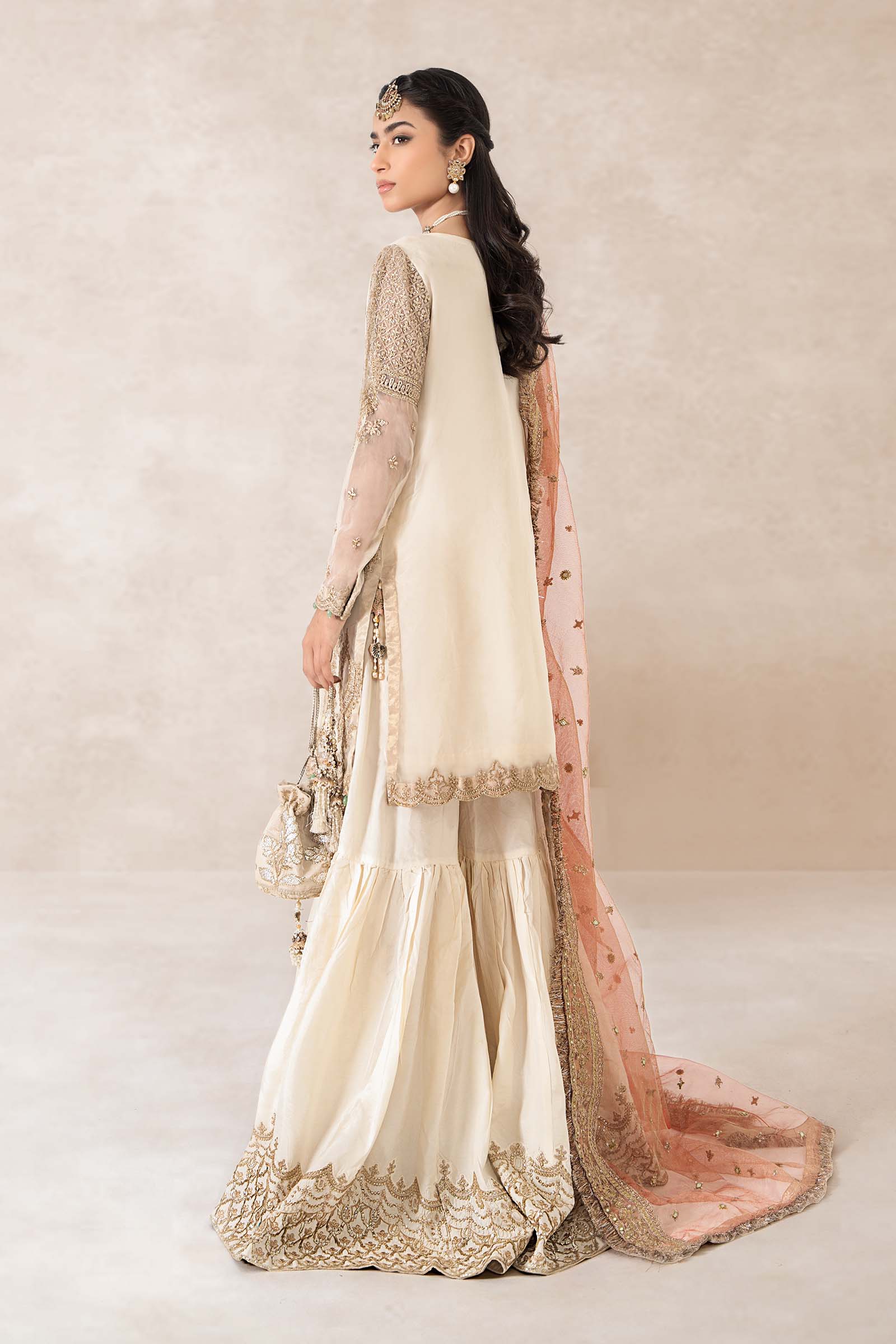 3 Piece Embroidered Bamber Raw Silk Suit - Image 6