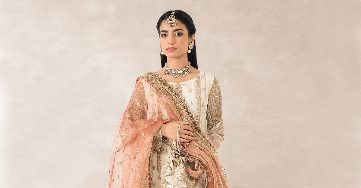 3 Piece Embroidered Bamber Raw Silk Suit - Image 7