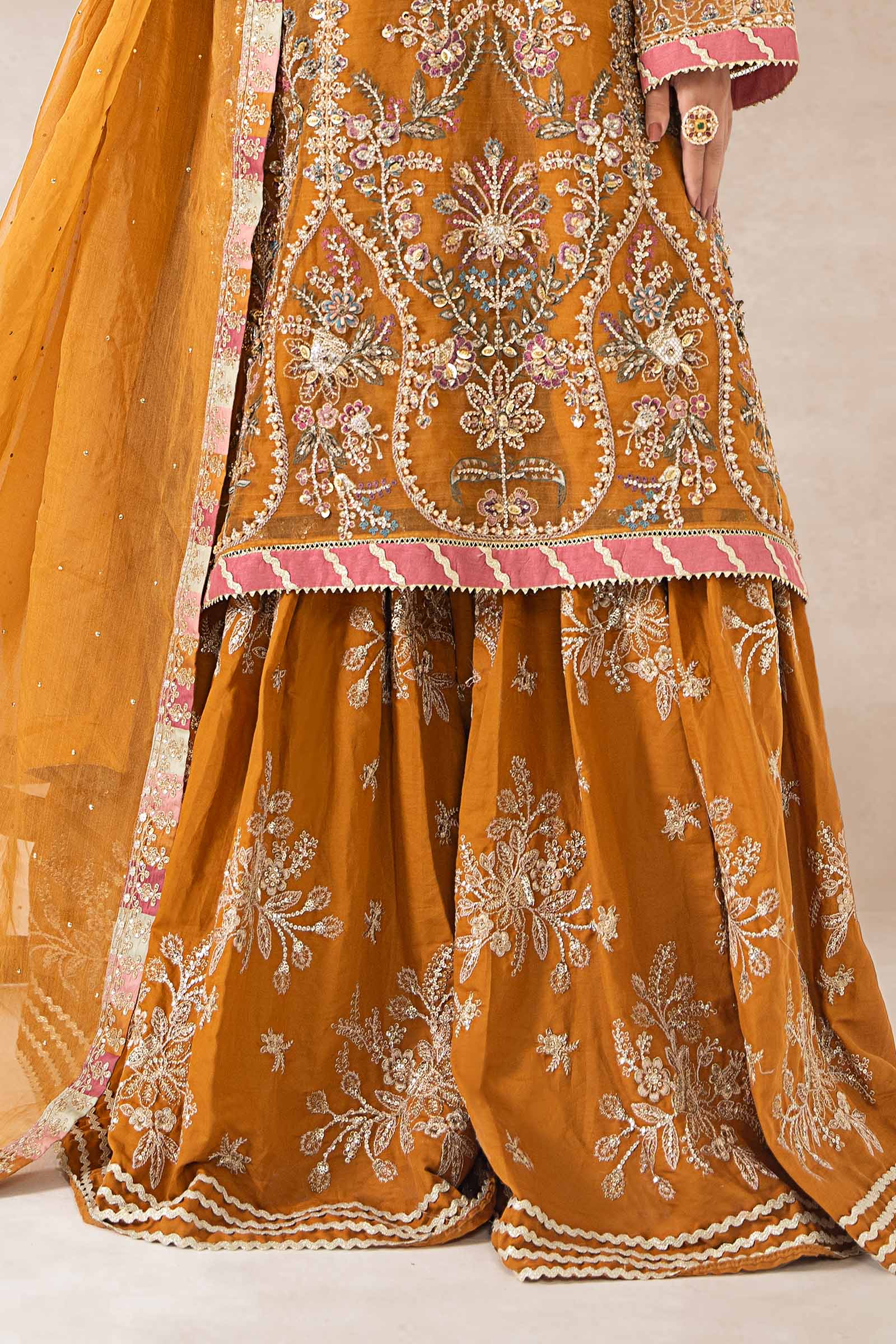 3 Piece Embellished Organza Suit - Image 4