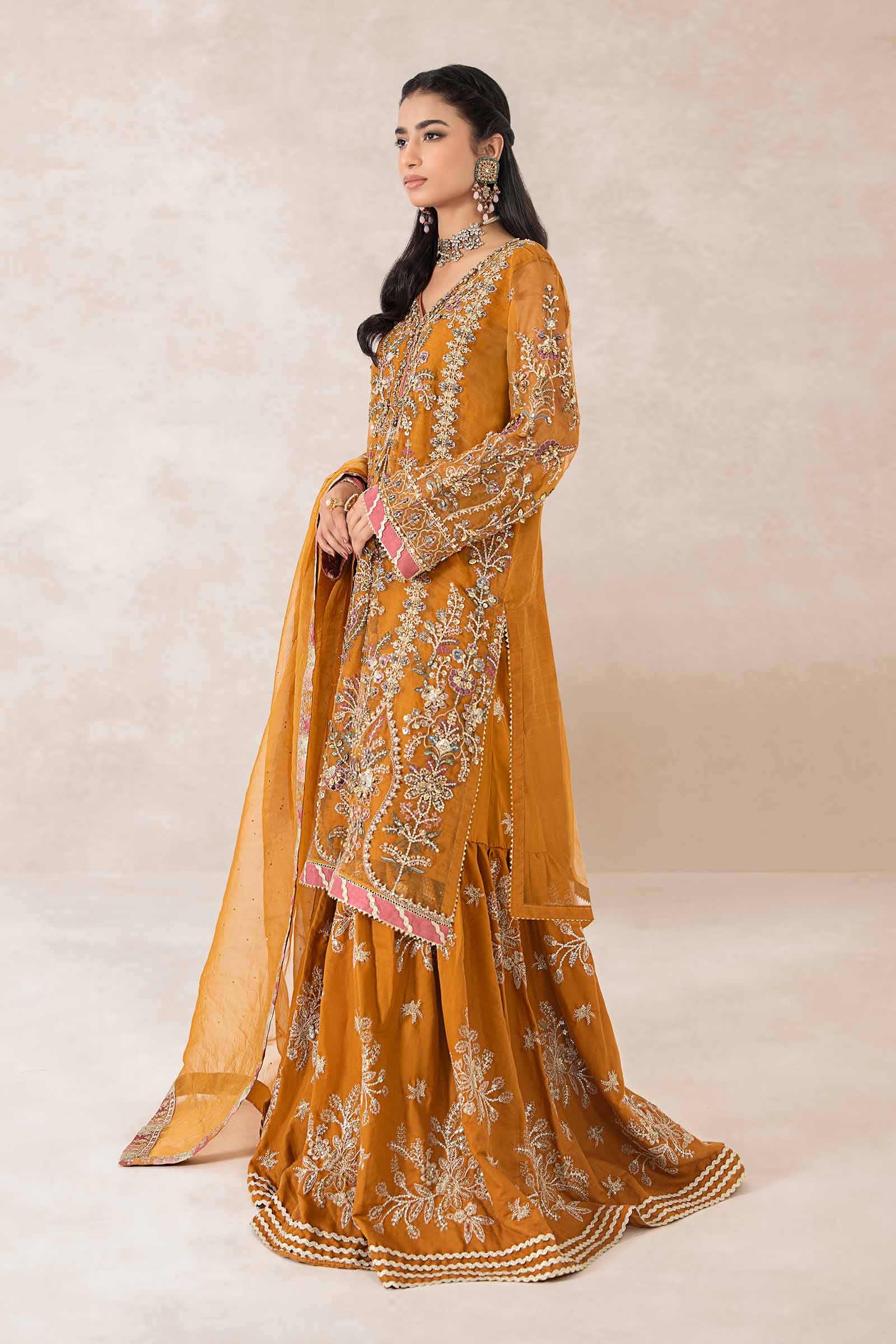 3 Piece Embellished Organza Suit - Image 5