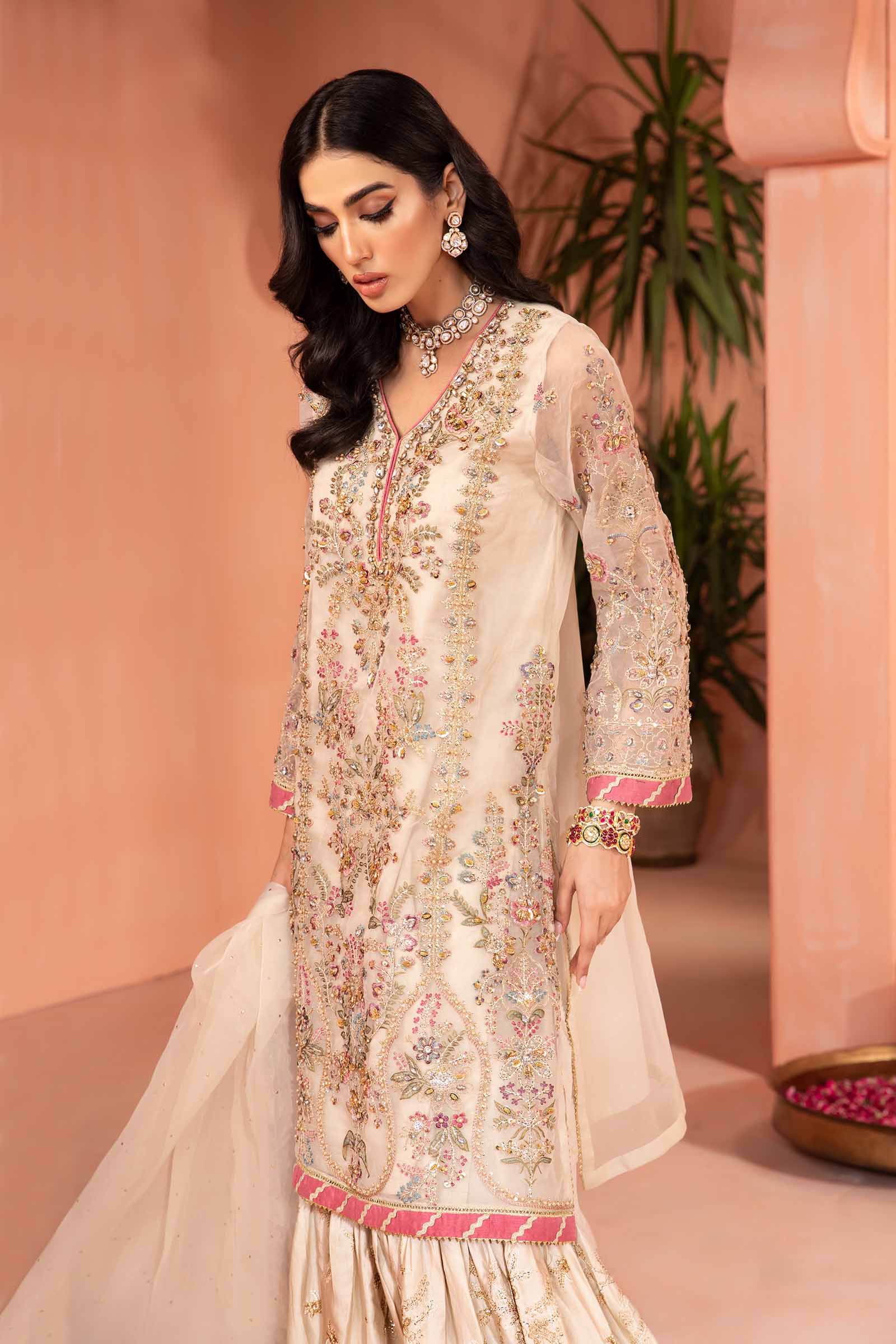 3 Piece Embellished Organza Suit - Image 2