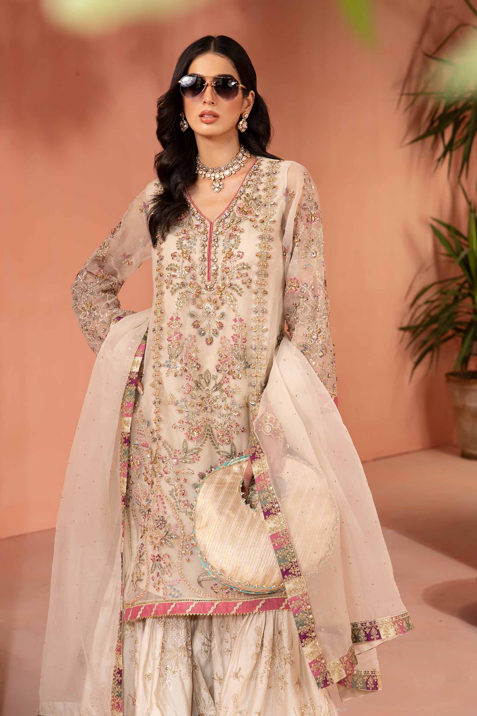 3 Piece Embellished Organza Suit - Image 3