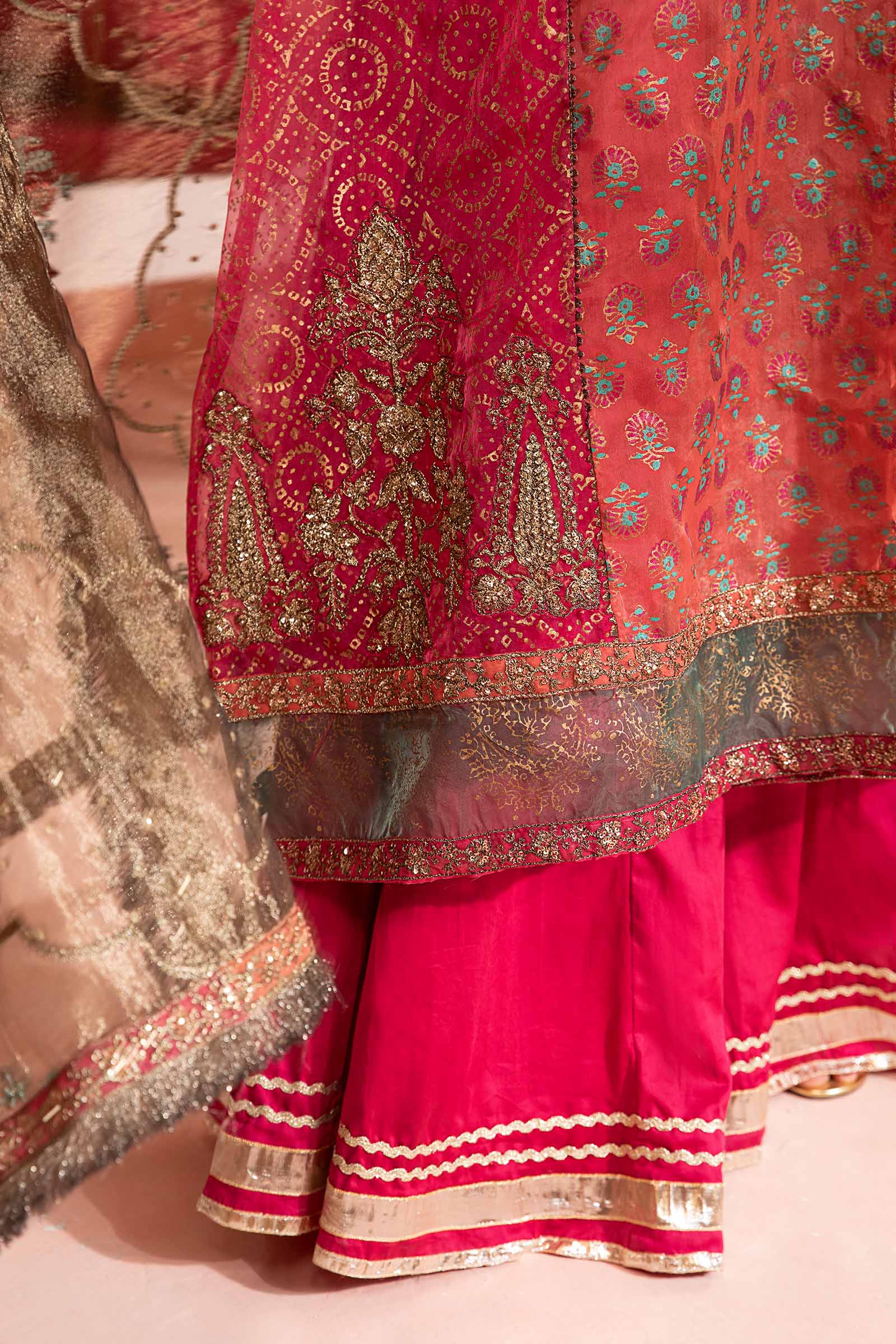 3 Piece Printed Organza Suit - Image 3