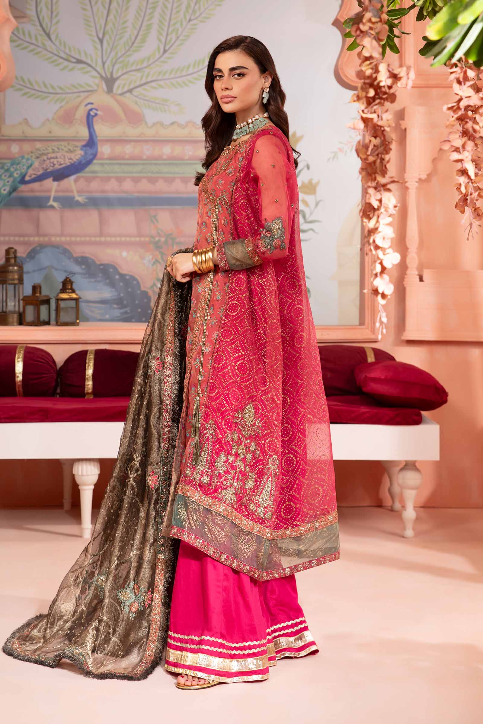 3 Piece Printed Organza Suit - Image 4