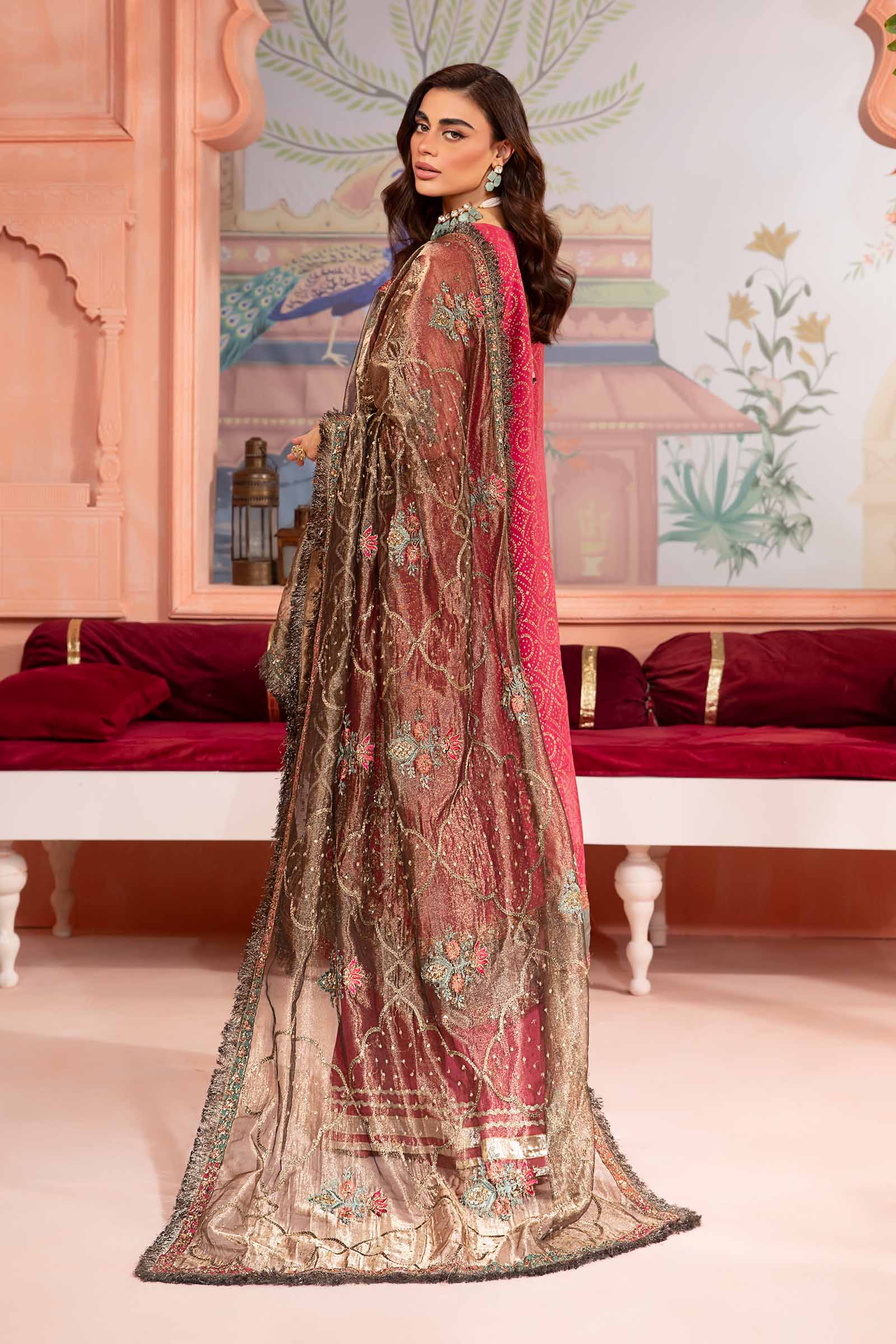 3 Piece Printed Organza Suit - Image 5