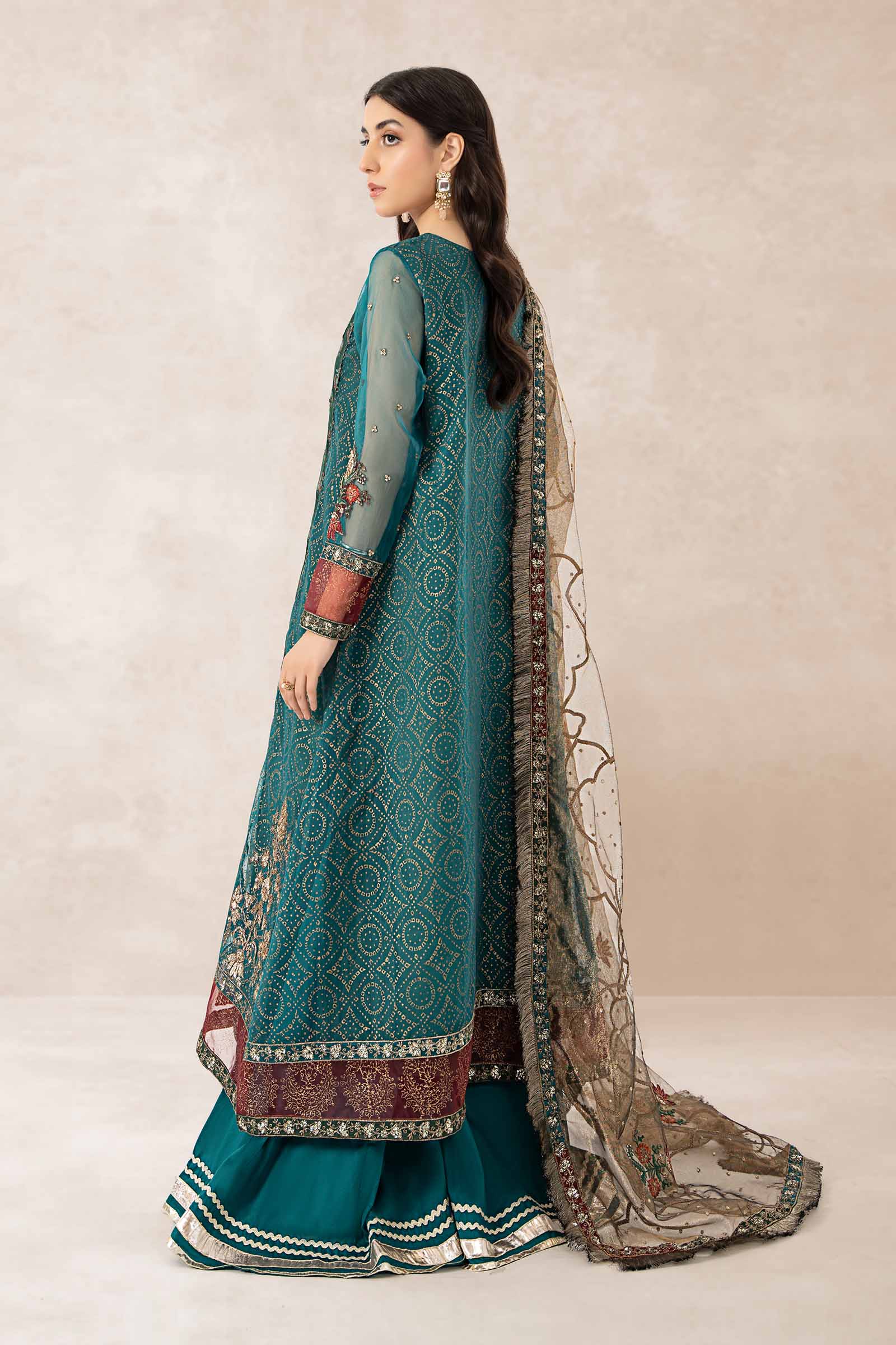 3 Piece Printed Organza Suit - Image 7