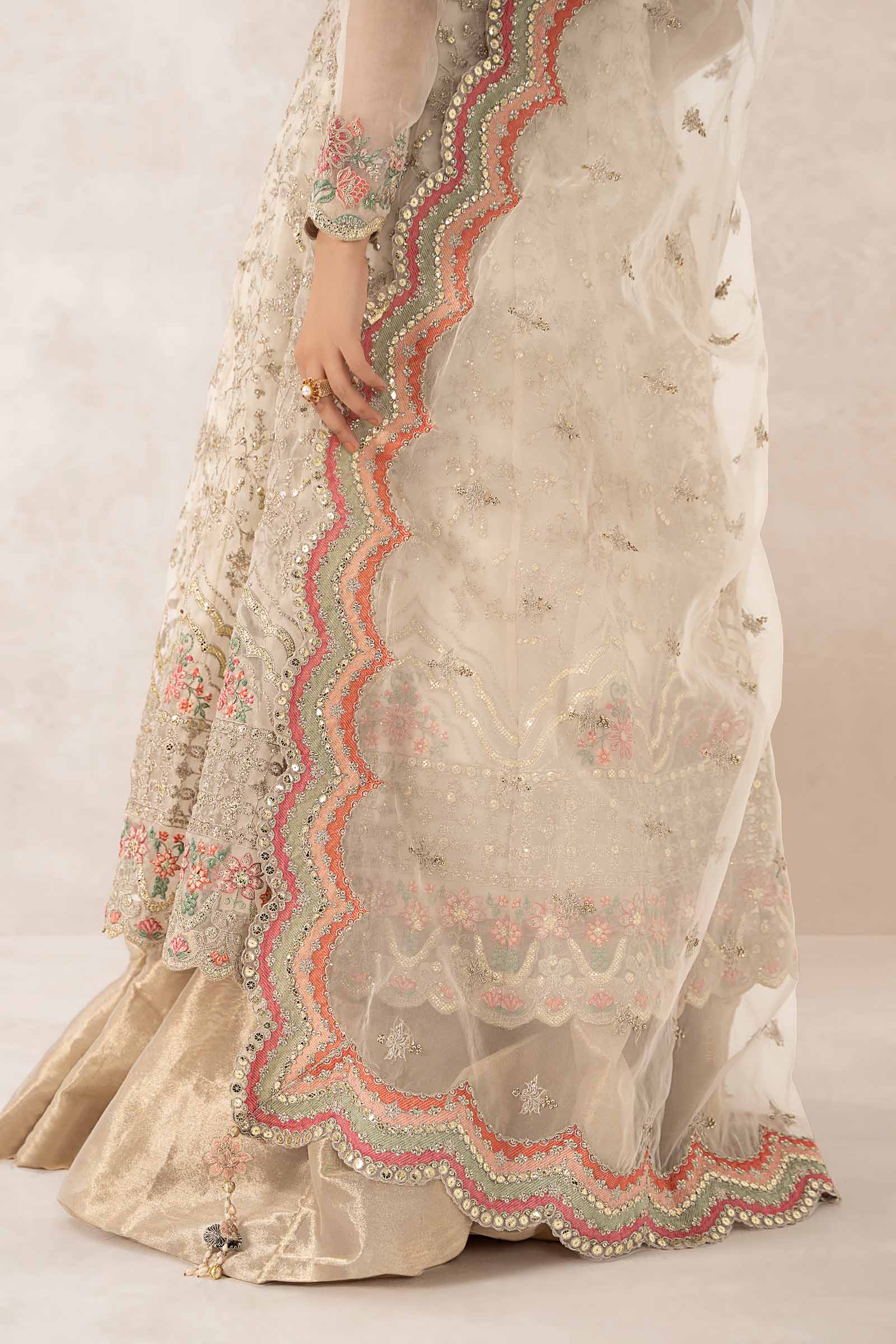 3 Piece Embroidered Organza Suit - Image 5