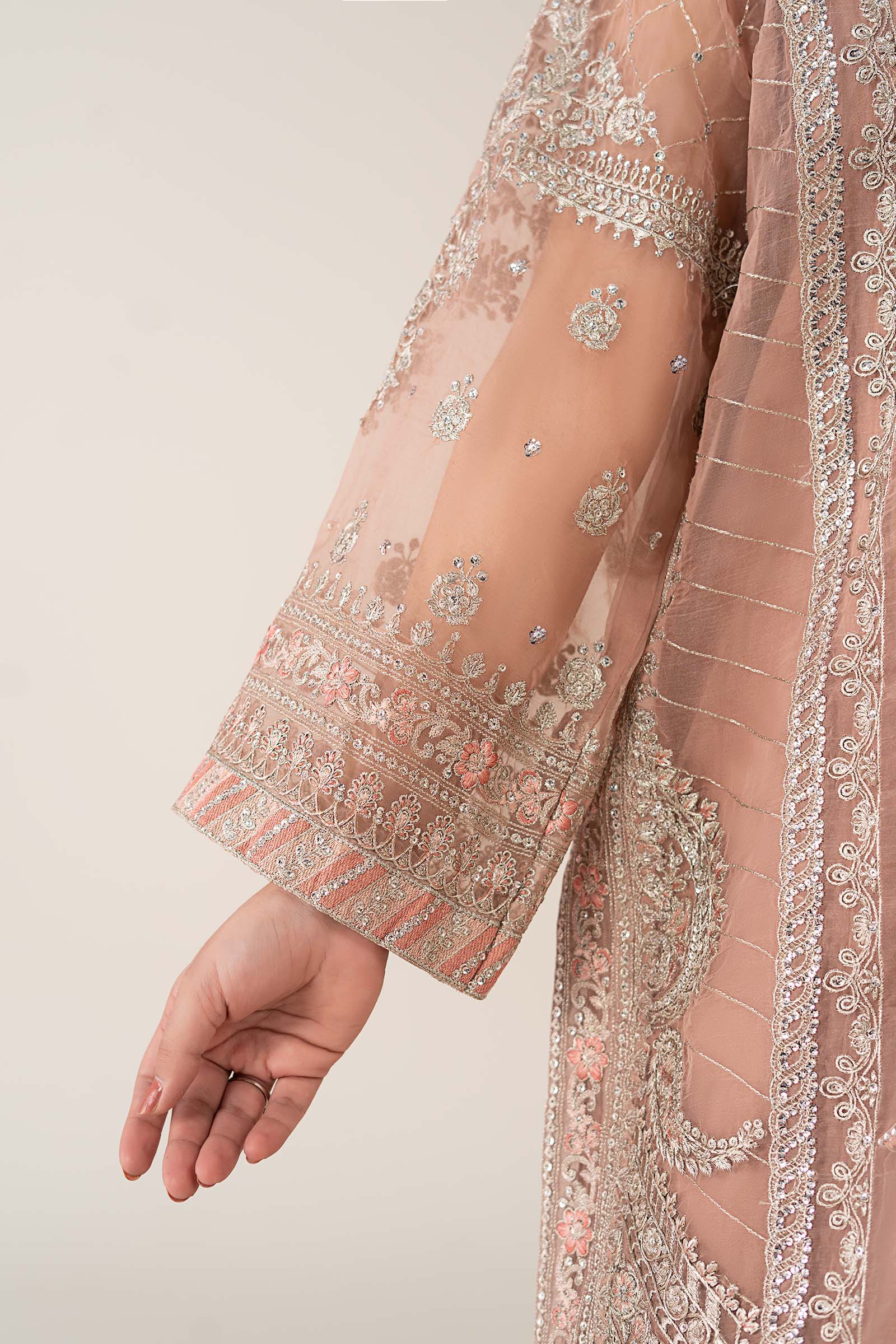 3 Piece Embroidered Organza Suit - Image 6