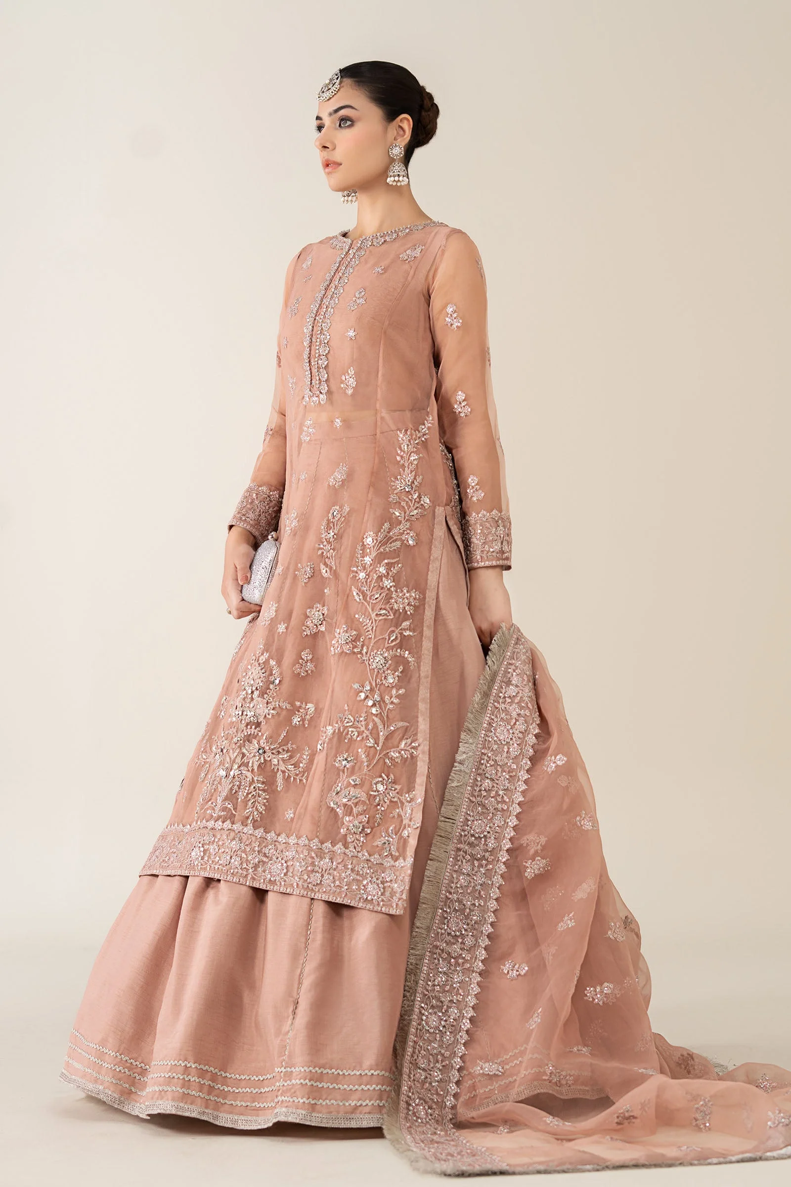 3 Piece Embroidered Organza Suit - Image 7