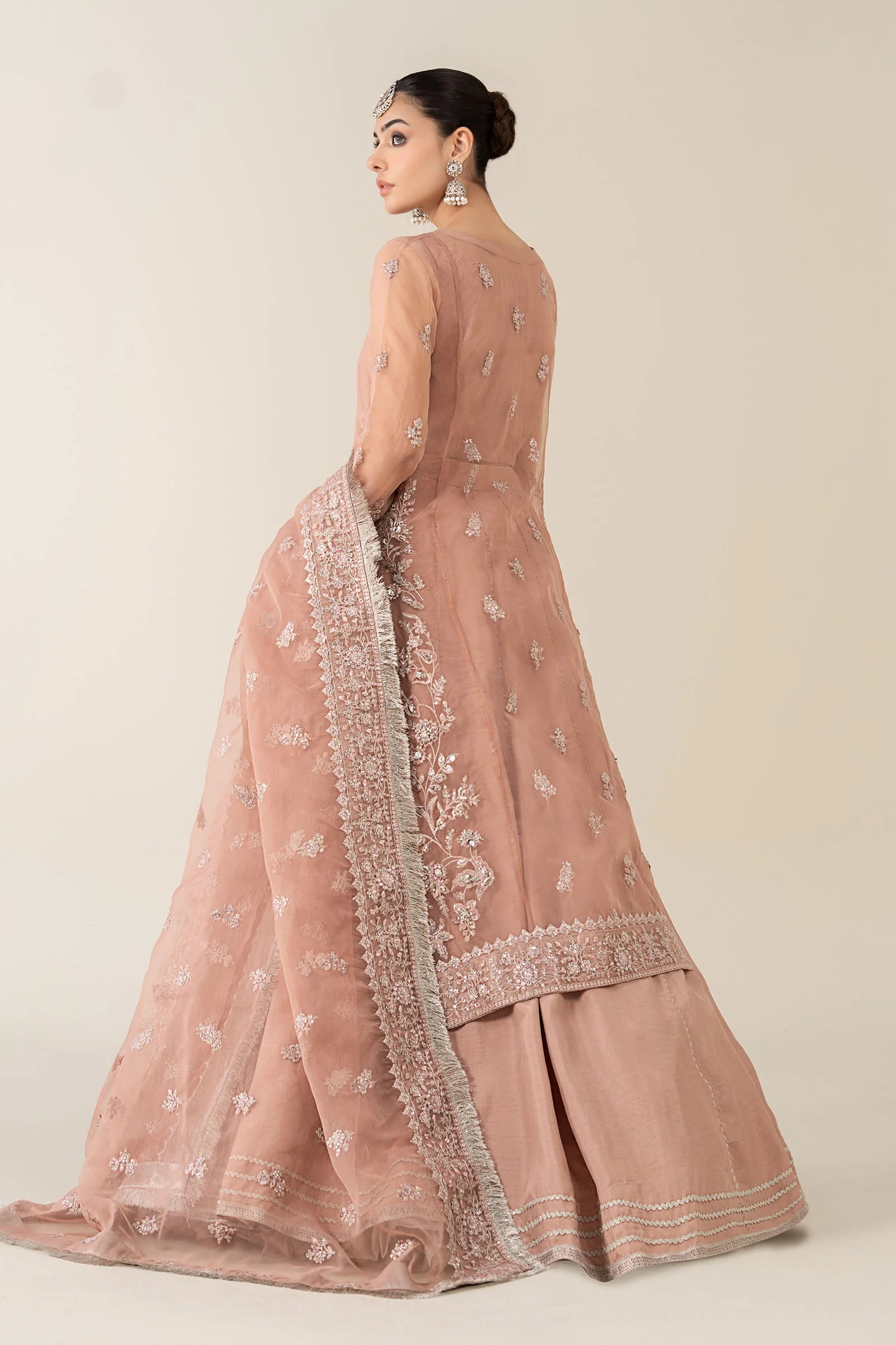 3 Piece Embroidered Organza Suit - Image 8