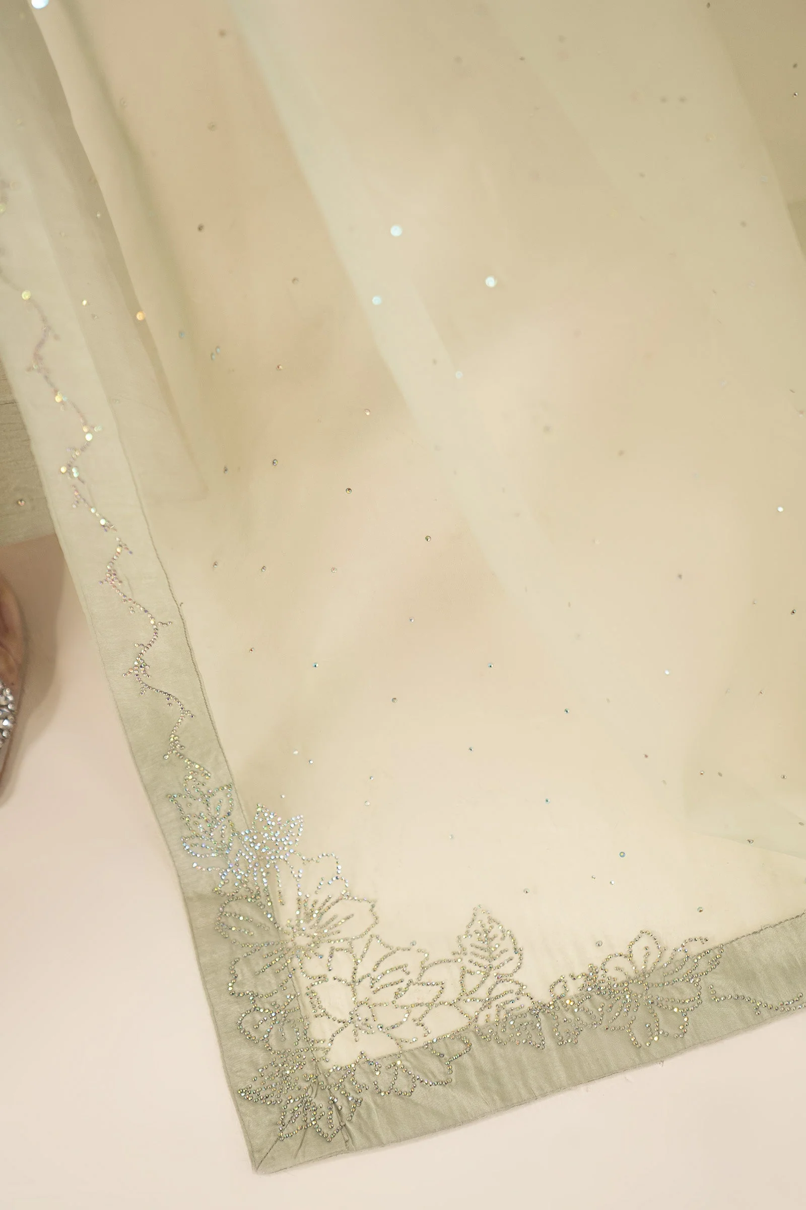 3 Piece Embellished Raw Silk Suit - Image 5