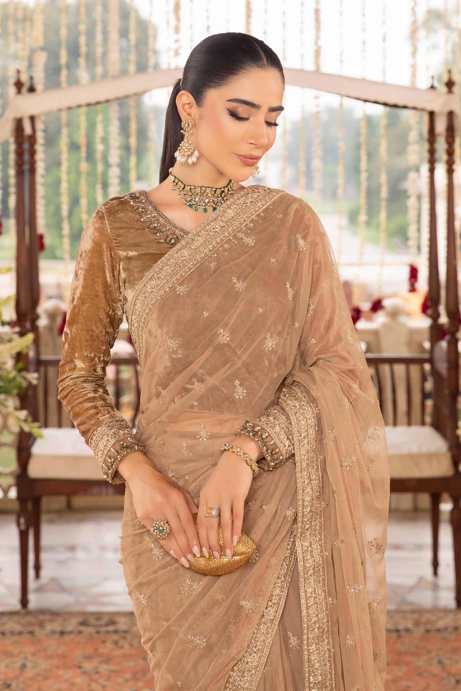 Saree Beige SF-W23-12 - Image 2