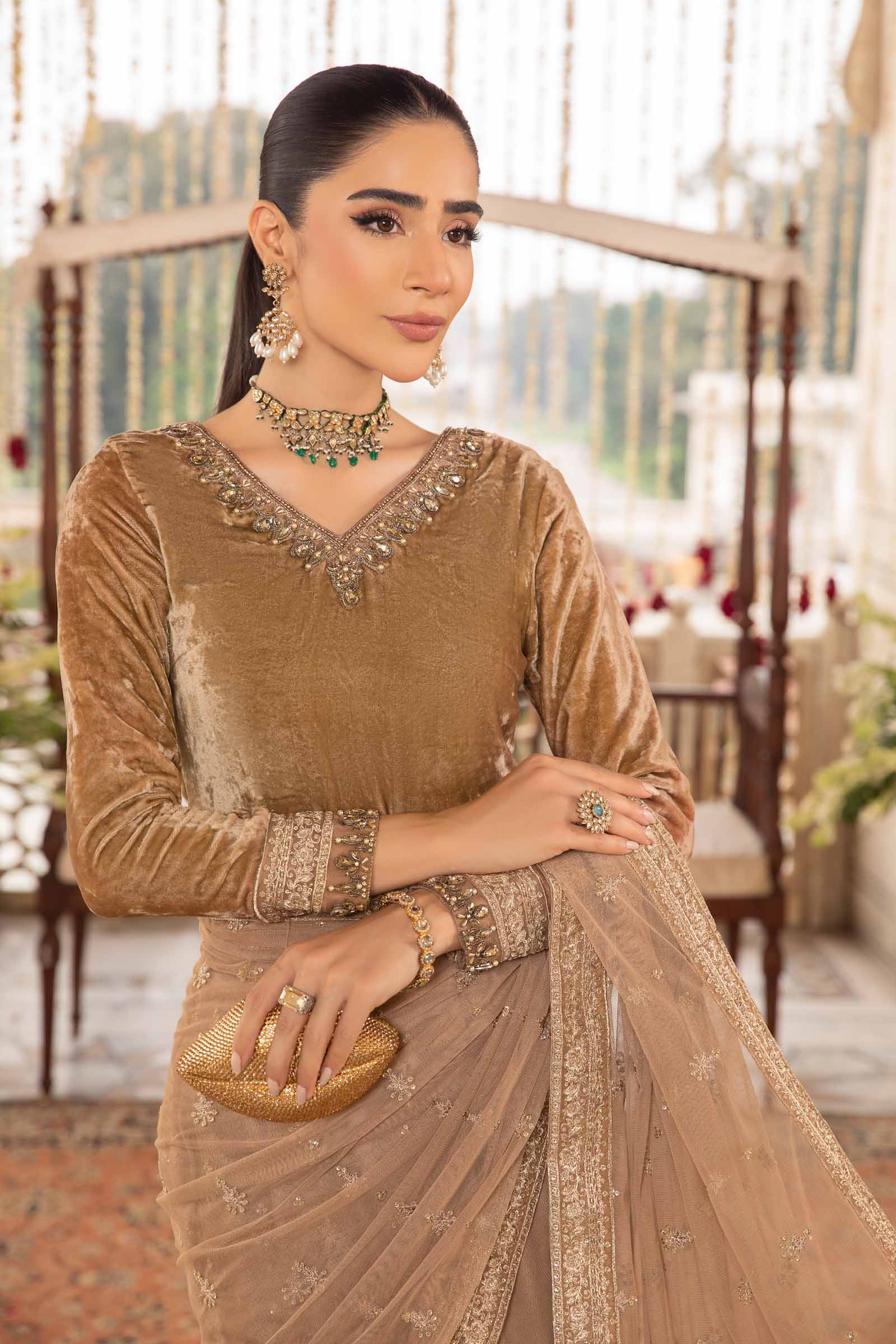 Saree Beige SF-W23-12 - Image 3