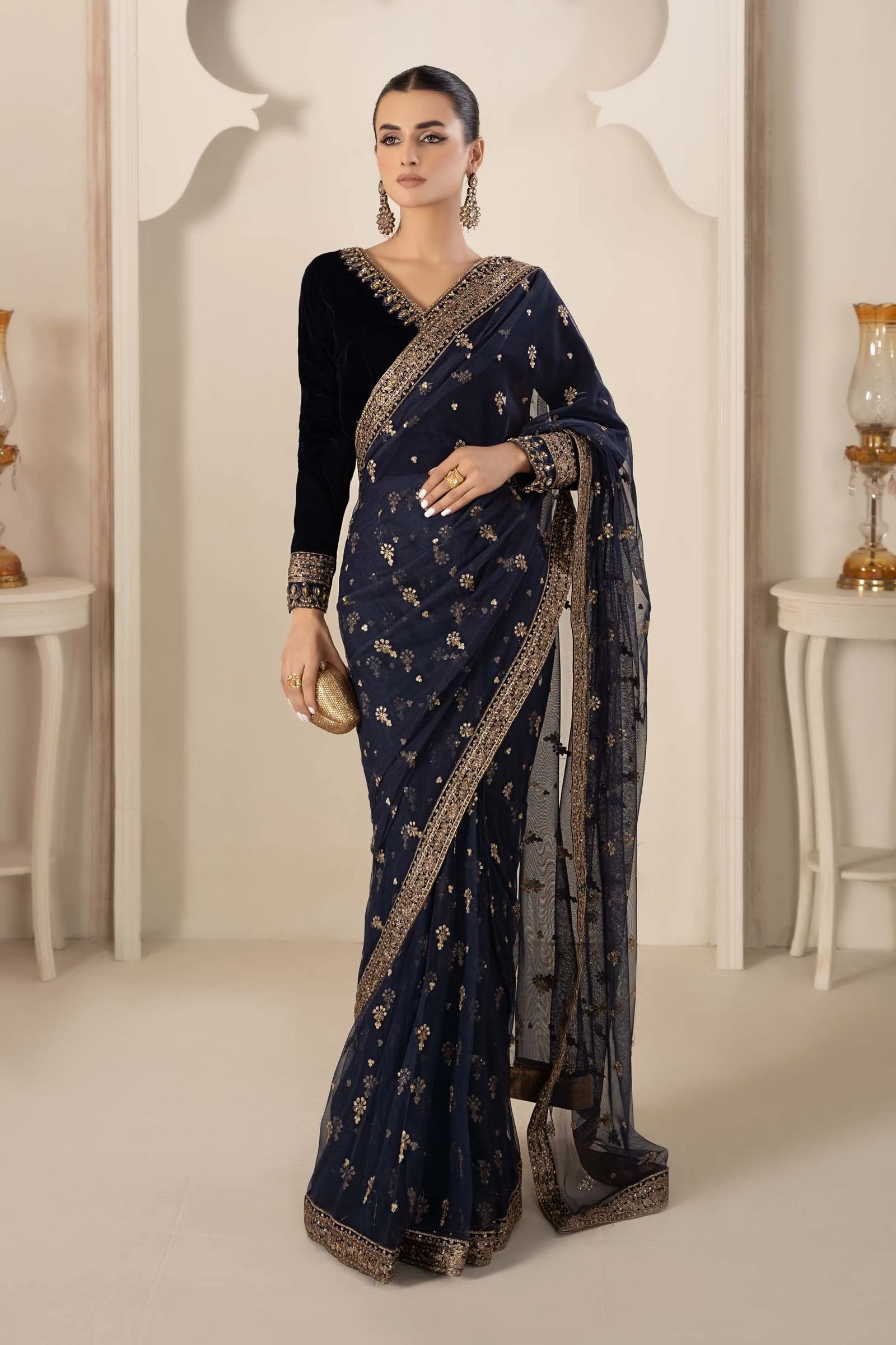Saree Blue SF-W23-12 - Image 4