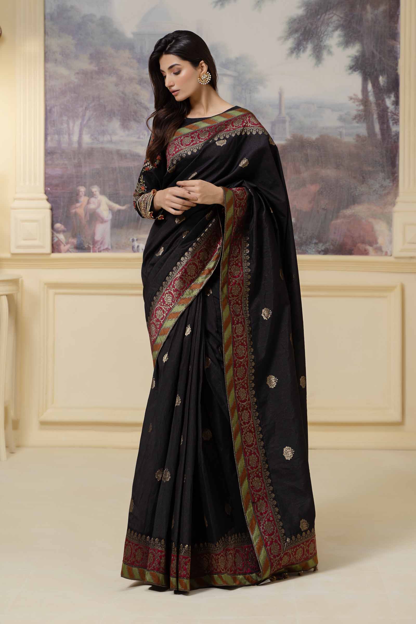 Saree Black SF-W23-57 - Image 5