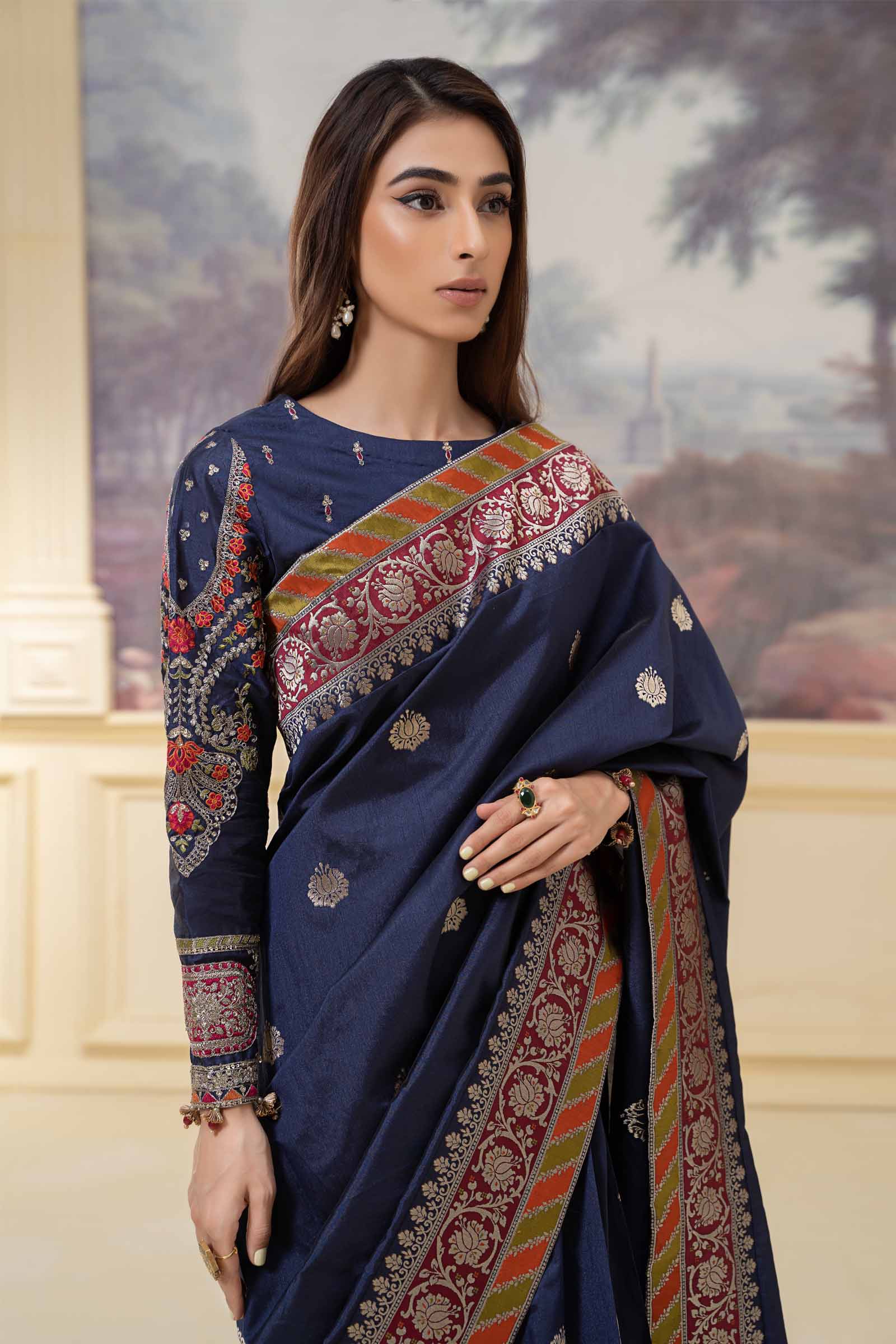 Saree Blue SF-W23-57 - Image 2