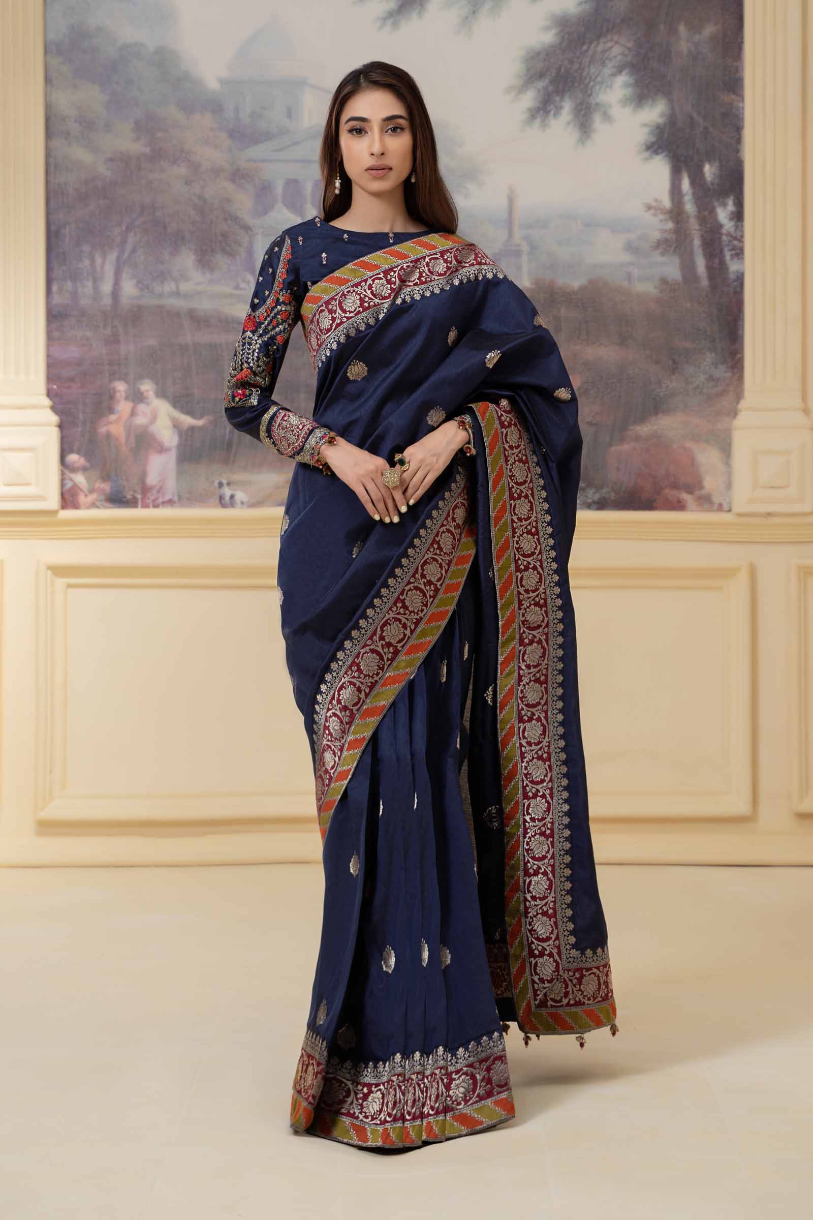 Saree Blue SF-W23-57 - Image 6