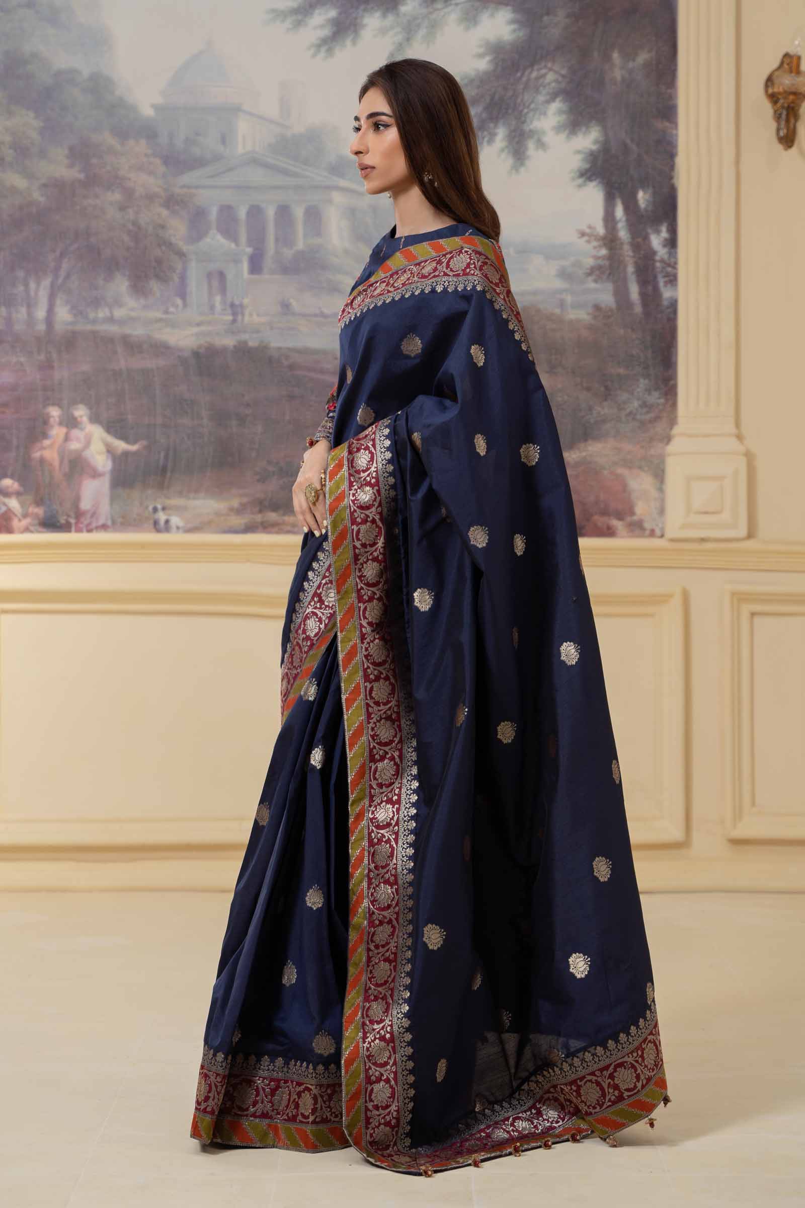 Saree Blue SF-W23-57 - Image 7