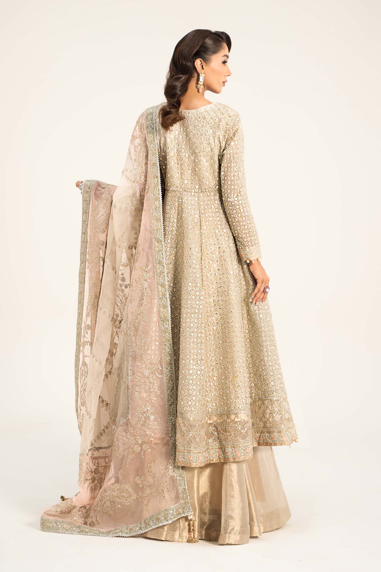 3 Piece Embroidered Organza Suit - Image 9