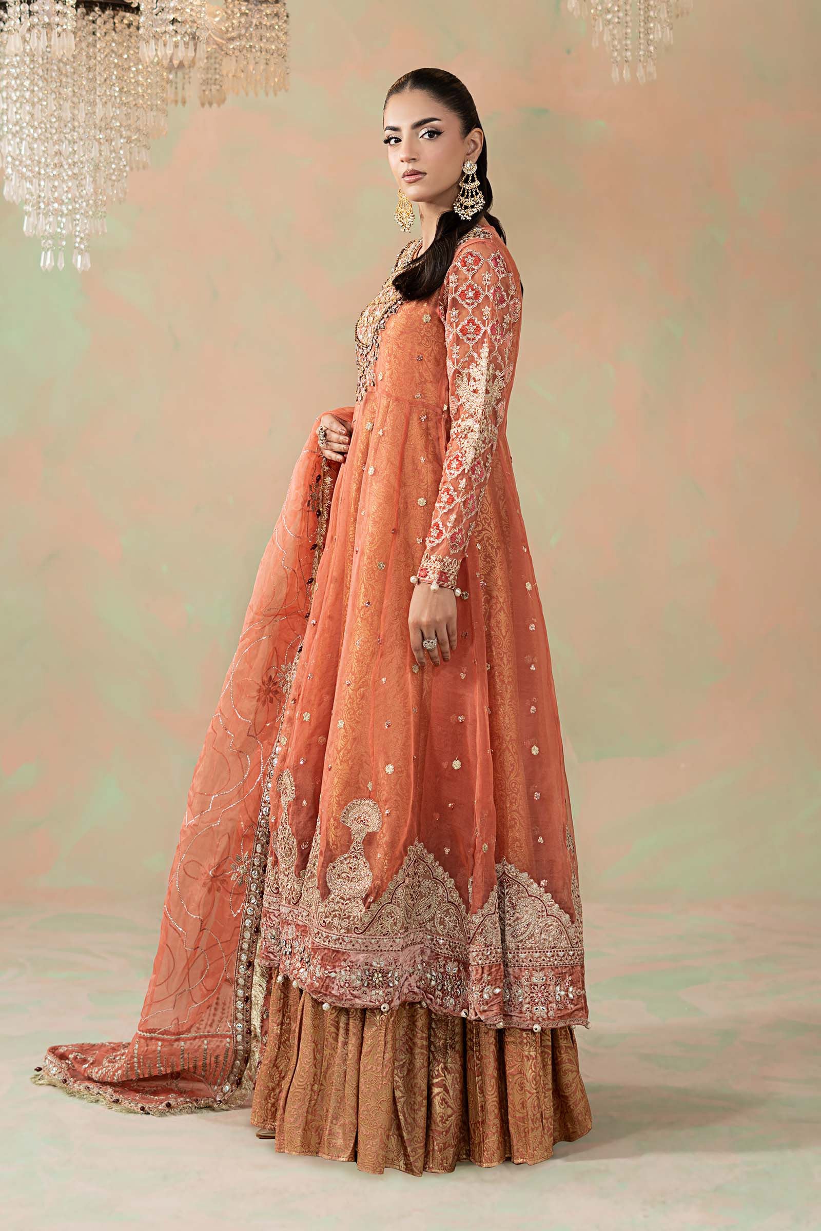 3 Piece Embroidered Organza Suit - Image 6