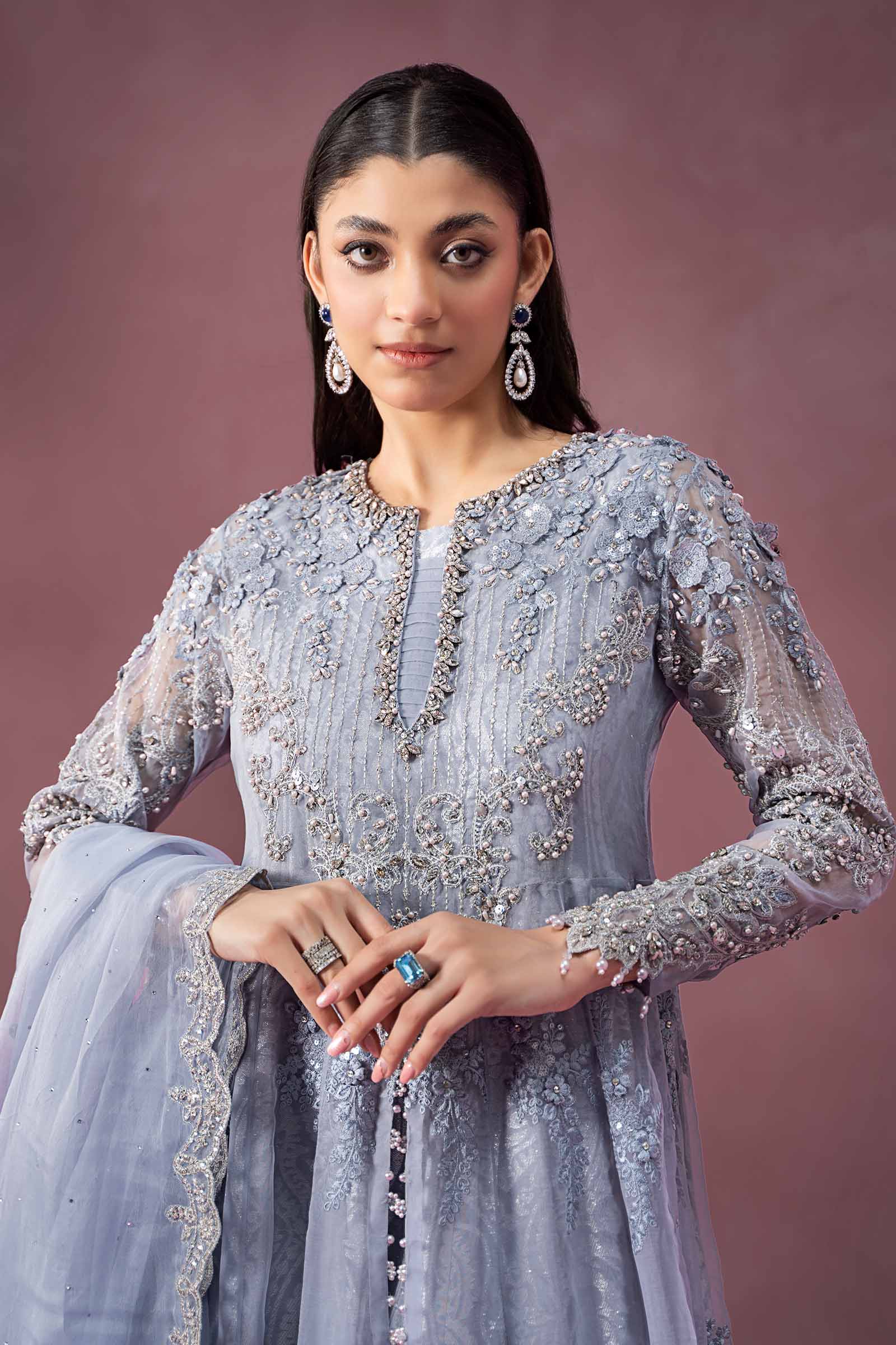 3 Piece Embroidered Organza Suit - Image 2