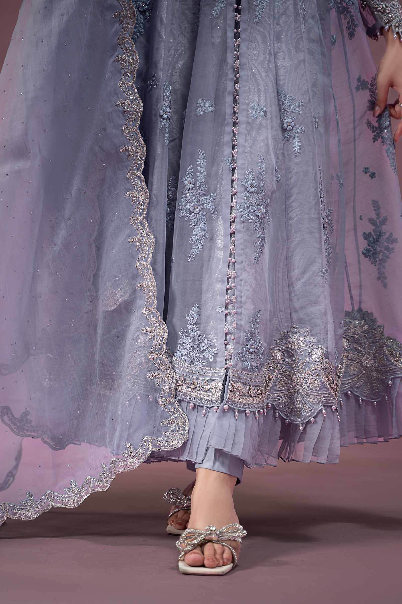 3 Piece Embroidered Organza Suit - Image 5