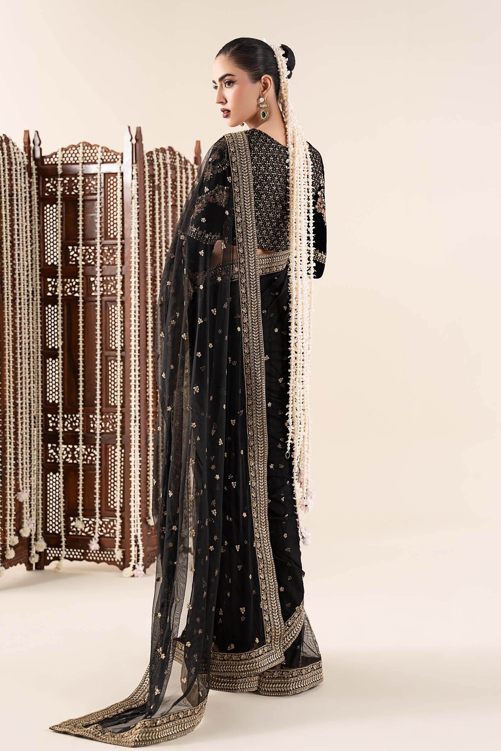 Embroidered Net Saree - Image 10