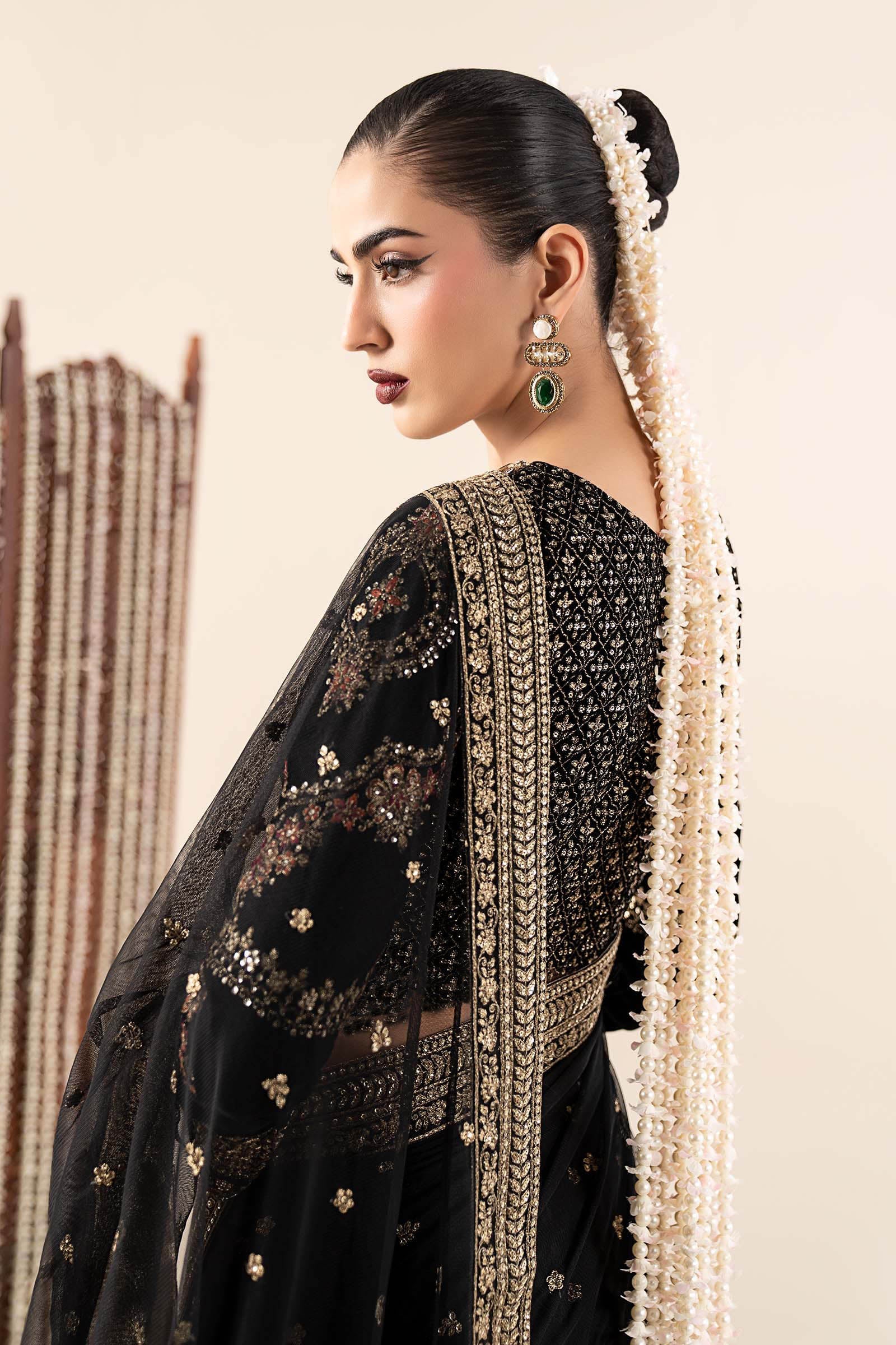 Embroidered Net Saree - Image 8