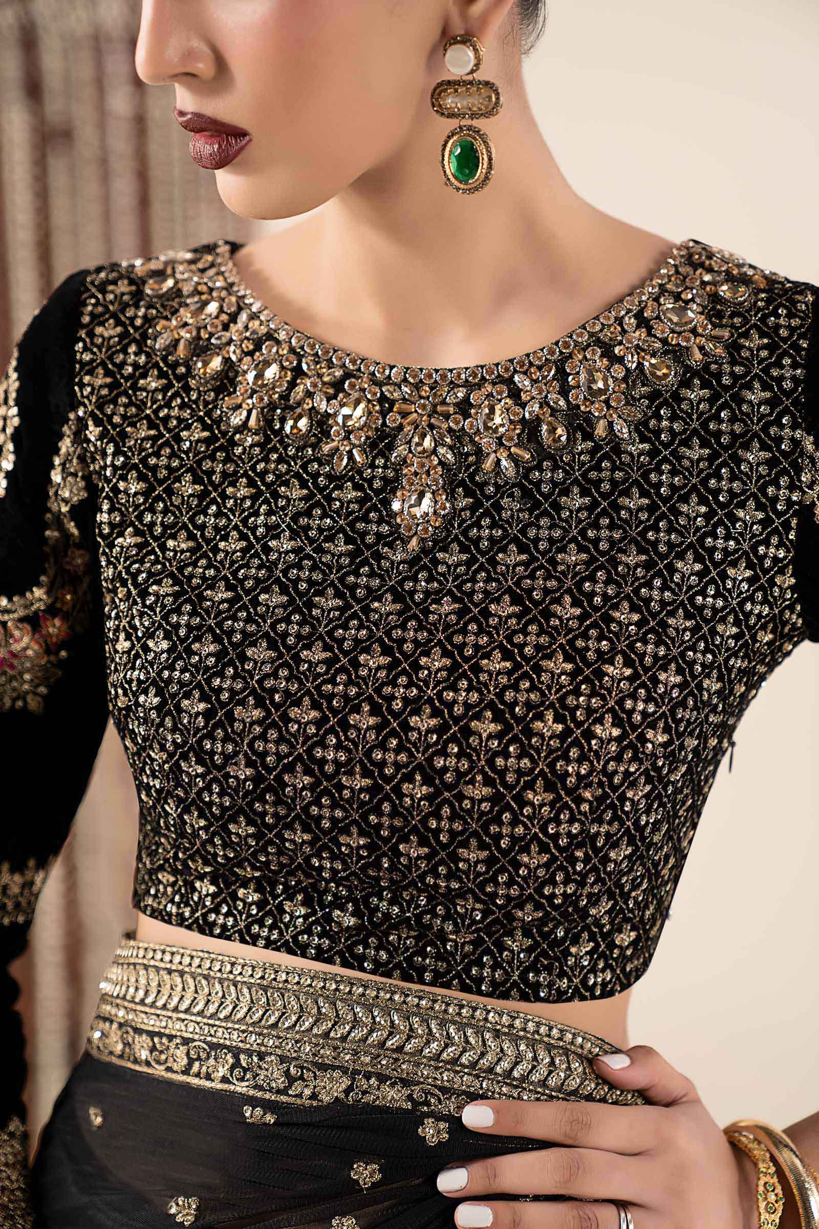 Embroidered Net Saree - Image 9