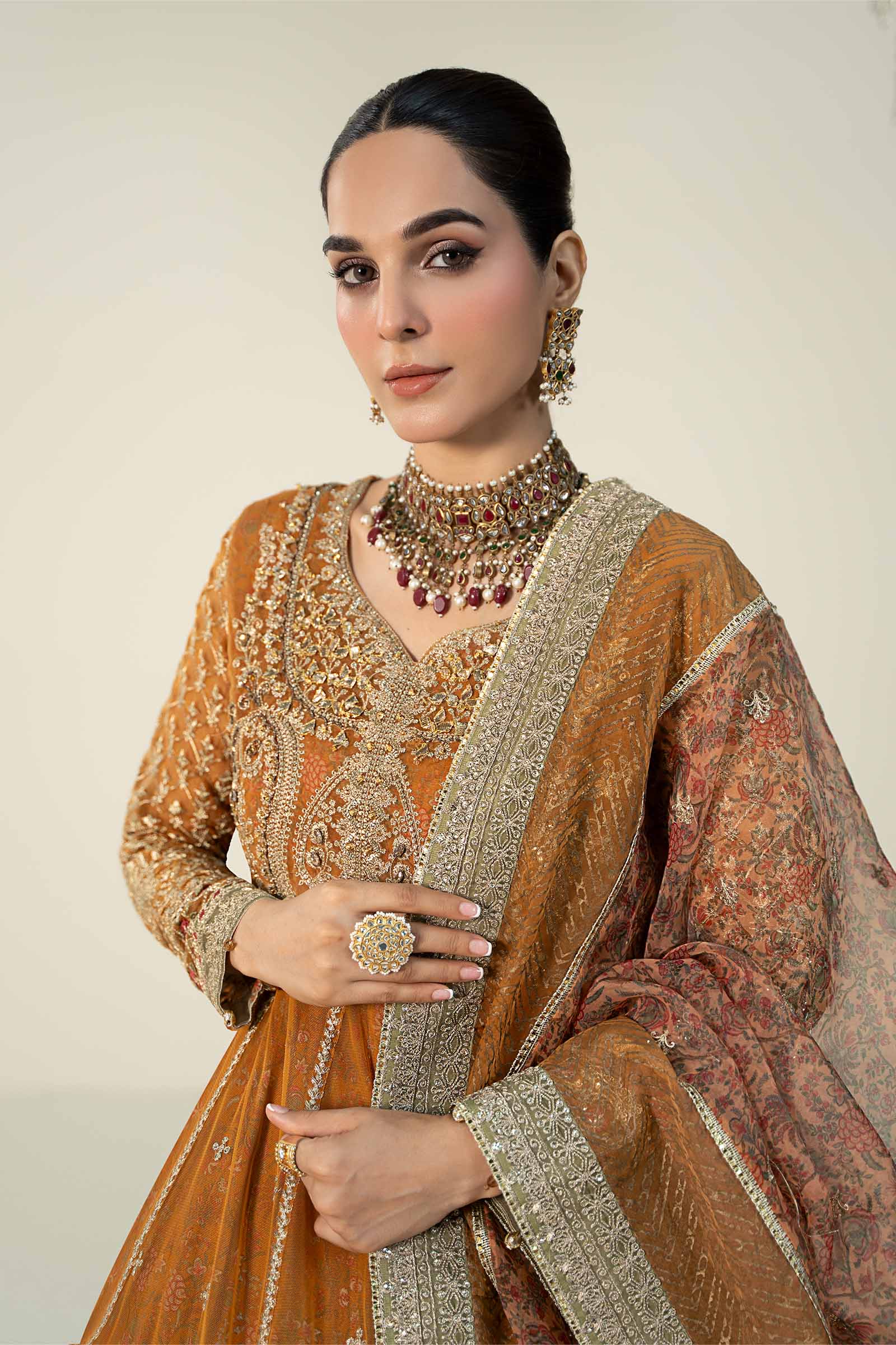 3 Piece Embroidered Net Suit - Image 2
