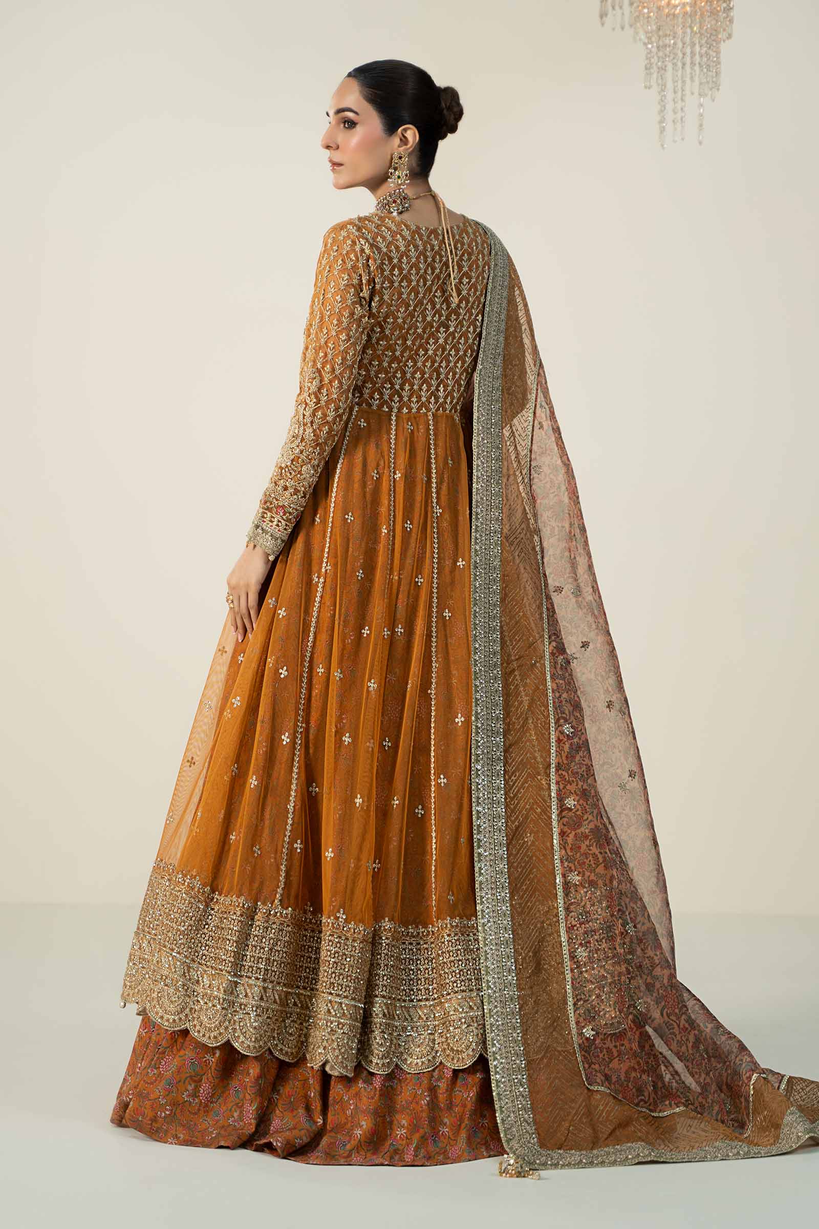 3 Piece Embroidered Net Suit - Image 6
