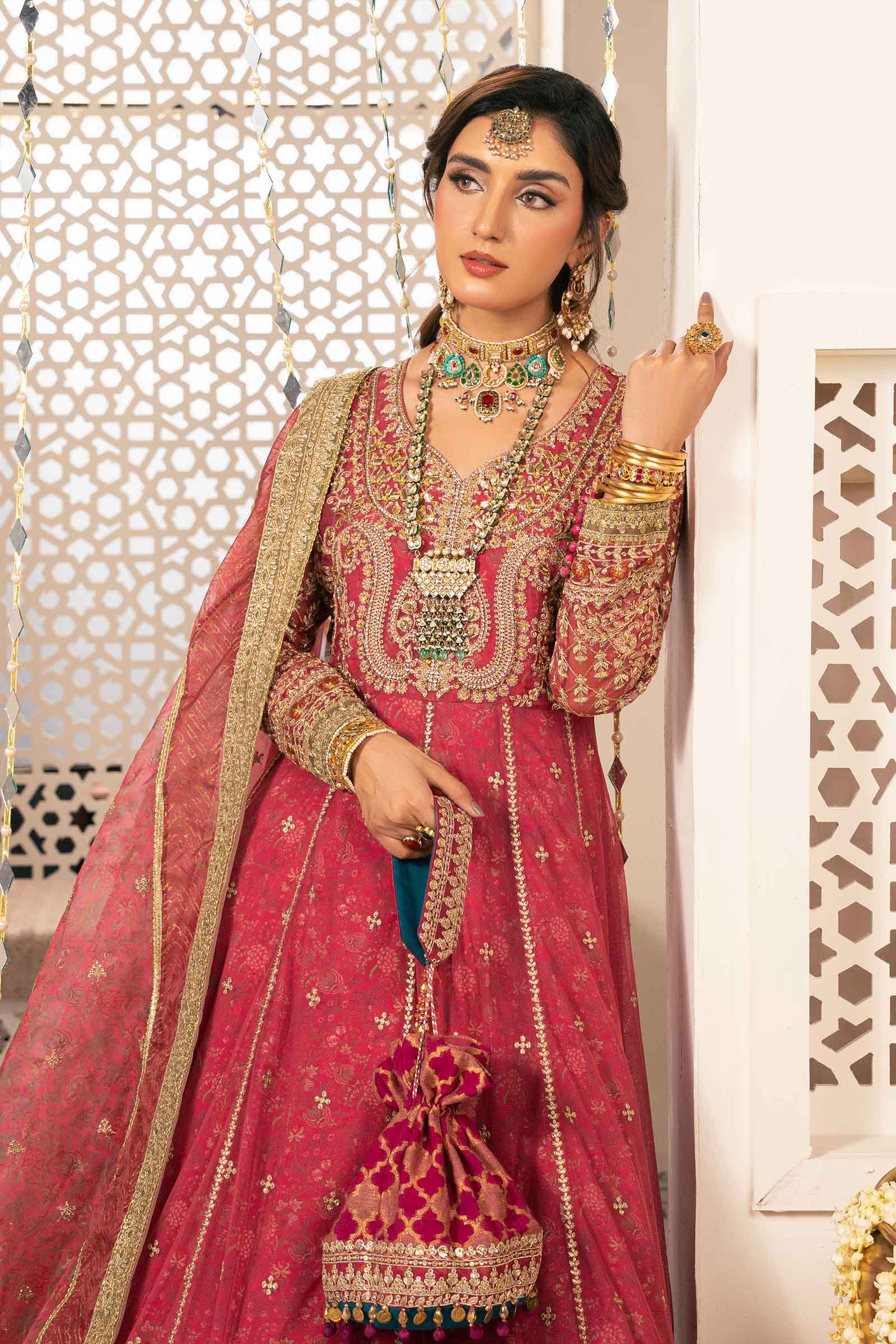 3 Piece Embroidered Net Suit - Image 2