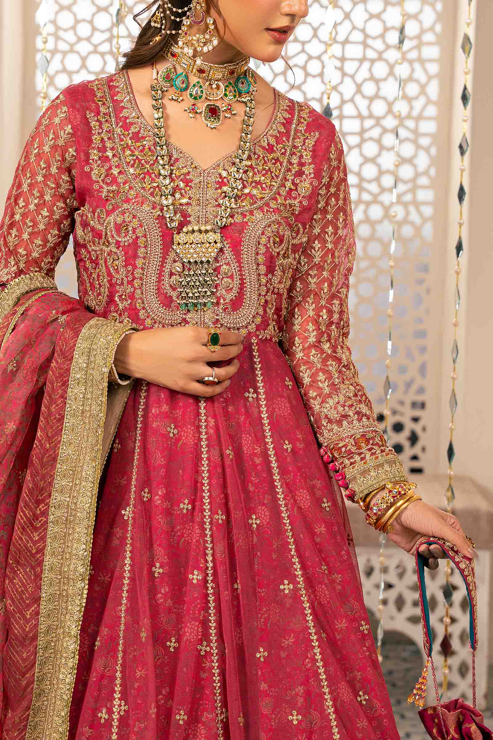 3 Piece Embroidered Net Suit - Image 3