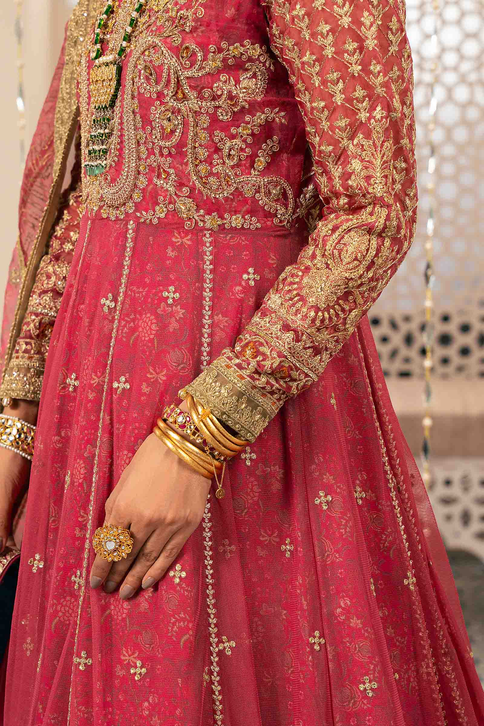 3 Piece Embroidered Net Suit - Image 4