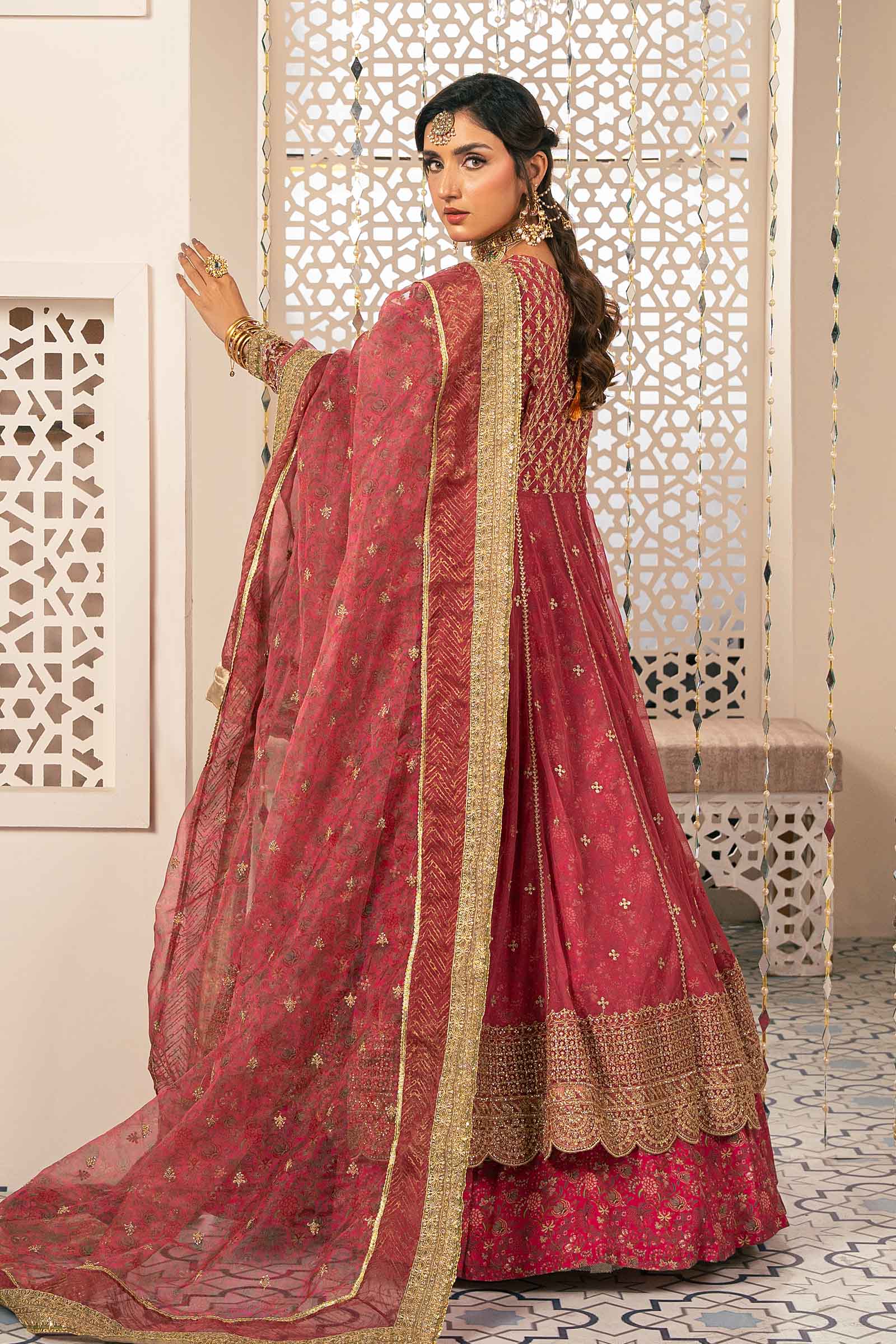 3 Piece Embroidered Net Suit - Image 5