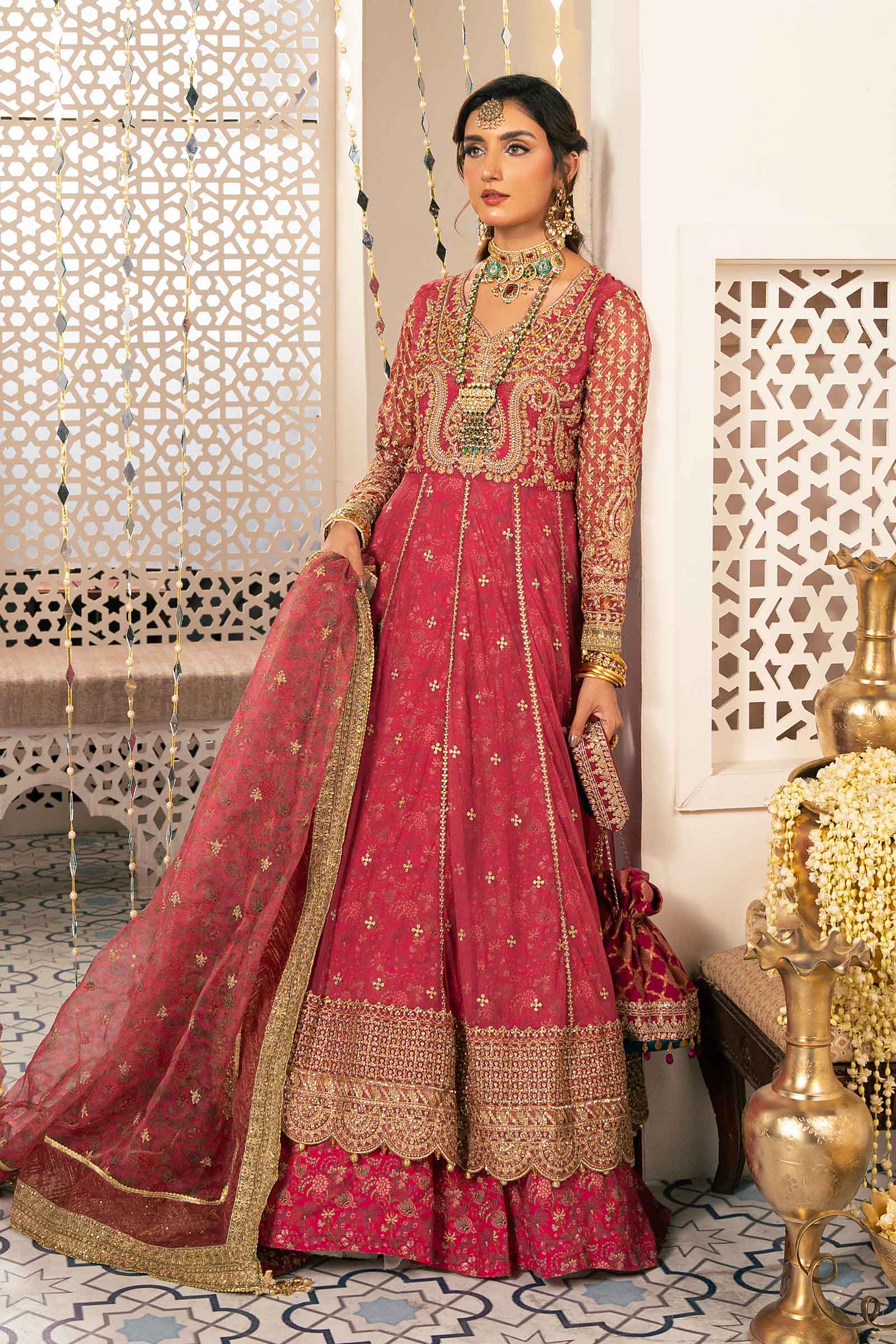 3 Piece Embroidered Net Suit - Image 6
