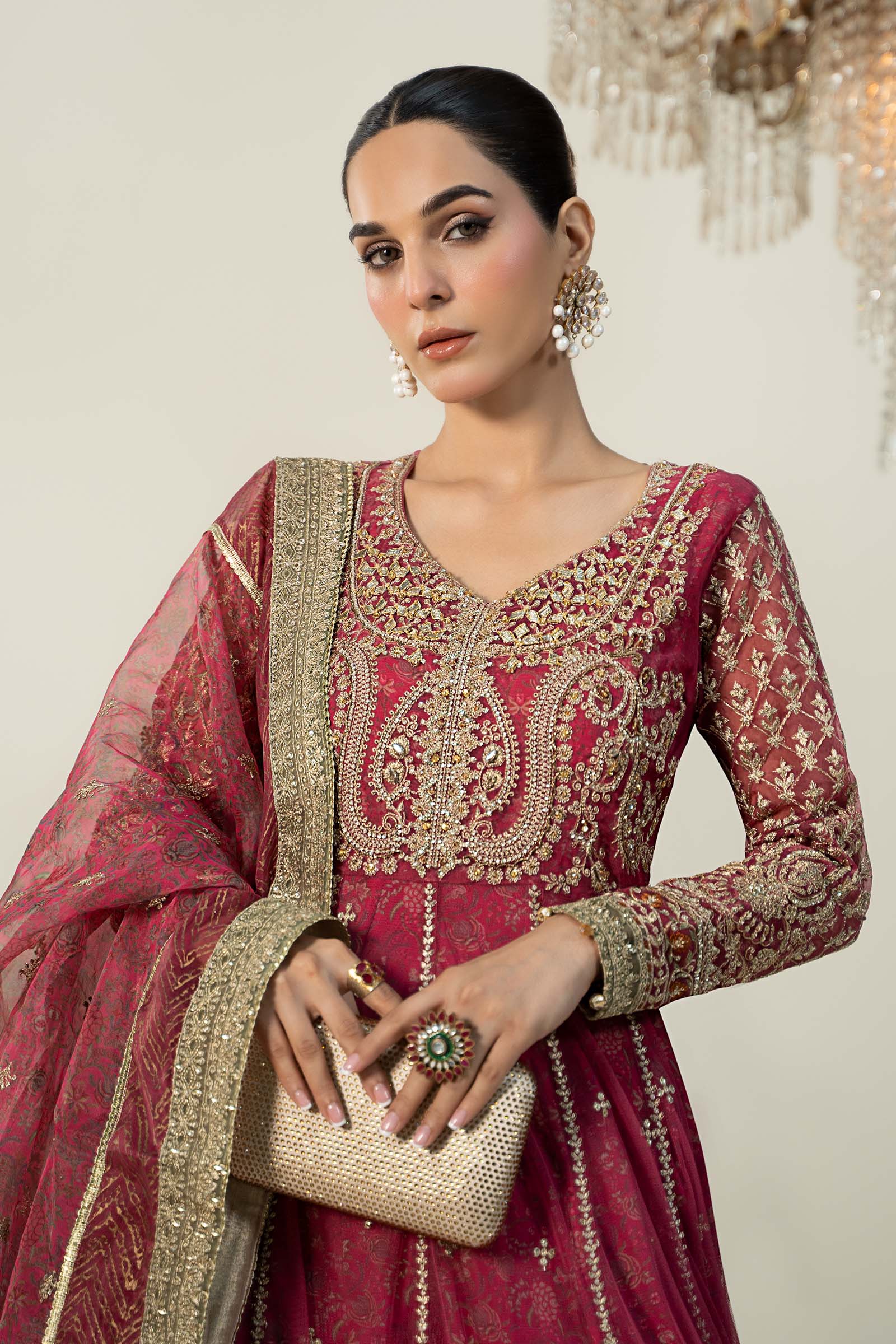 3 Piece Embroidered Net Suit - Image 8