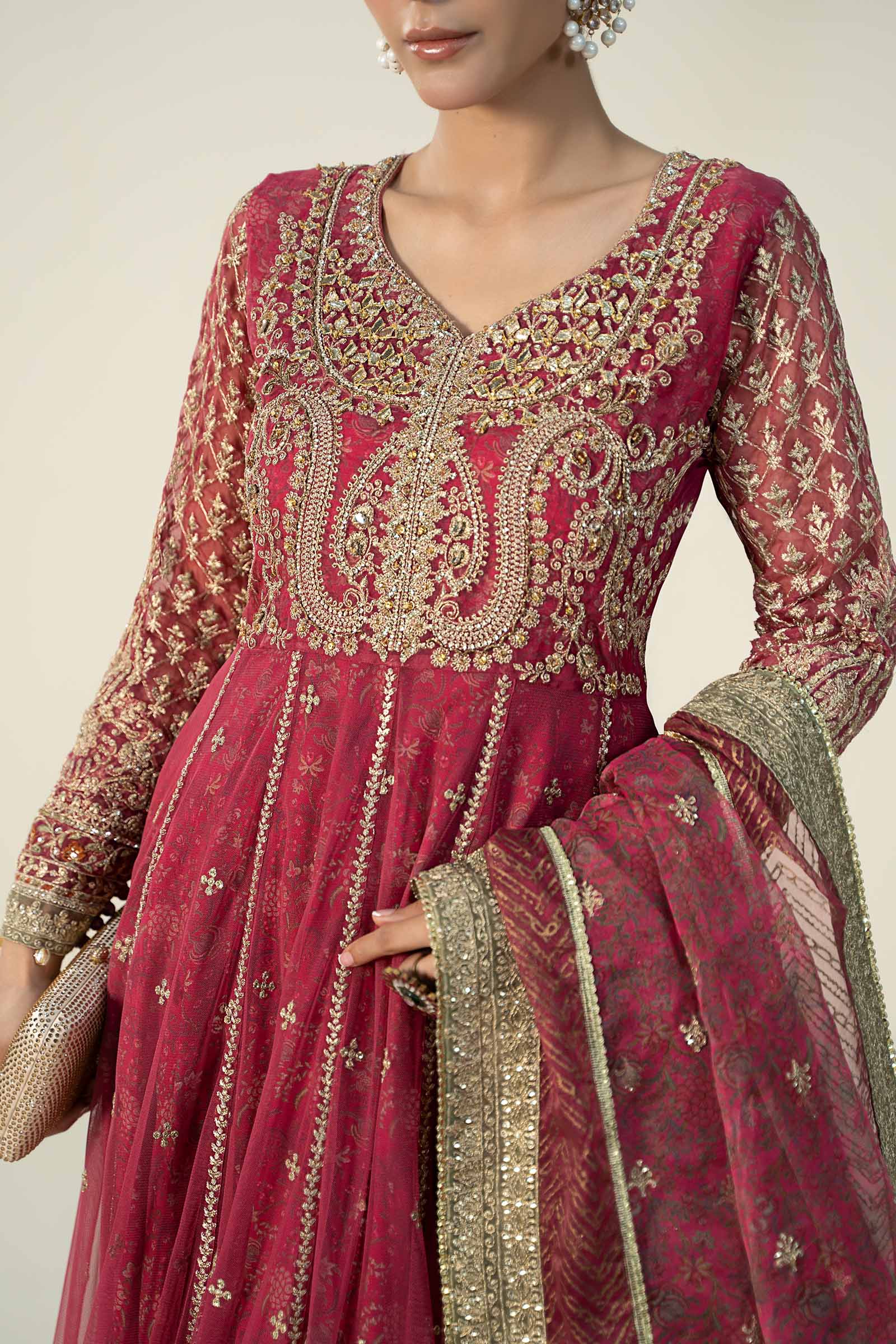 3 Piece Embroidered Net Suit - Image 9